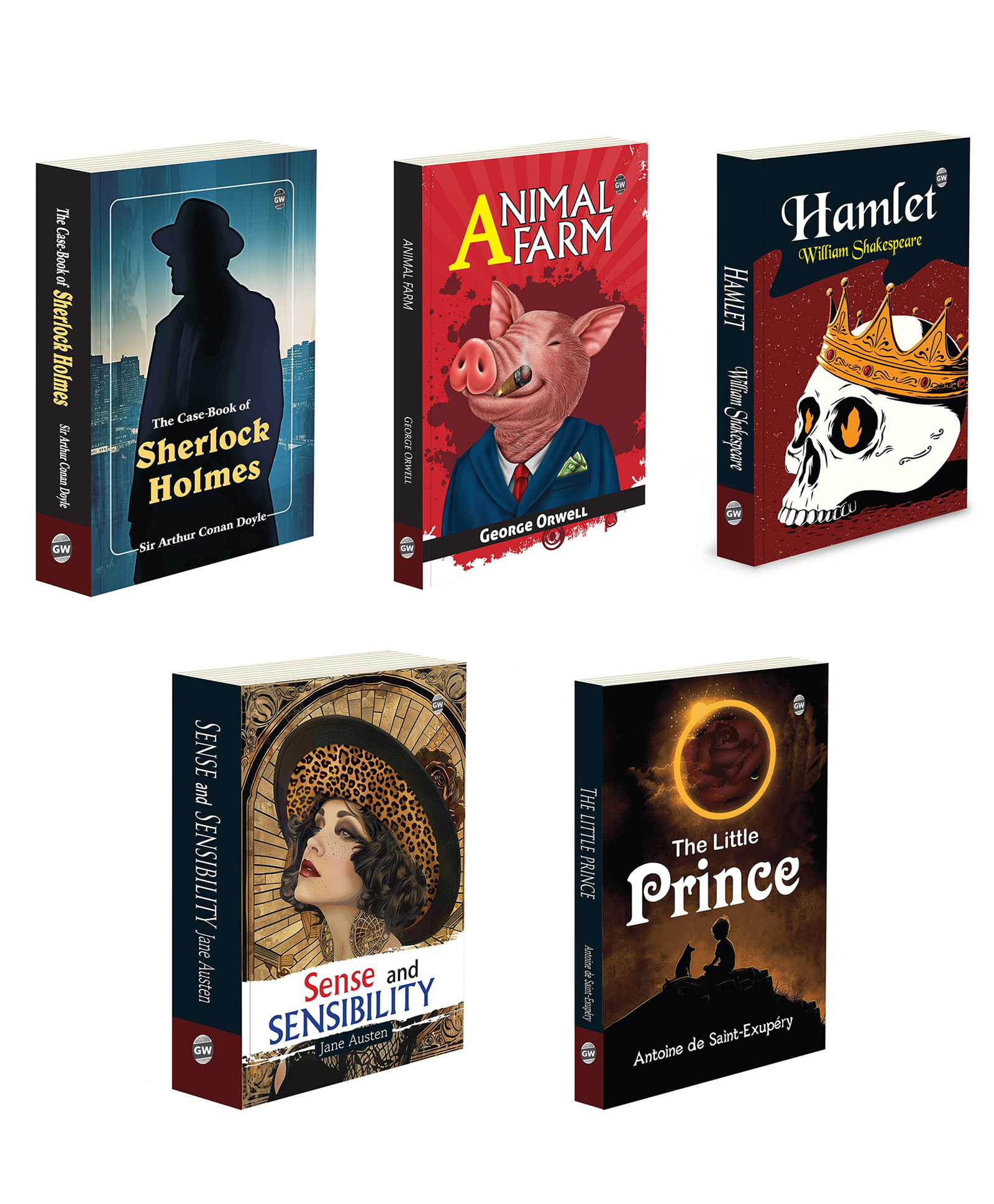 The Case Book Of Sherlock Holmes, Animal Farm, Hamlet, Sense and Sensibility (Paperback) and The Little Prince (Paperback) :- Detective combo, Shakespeare tragedy pack | Combo of 5 books-image-43