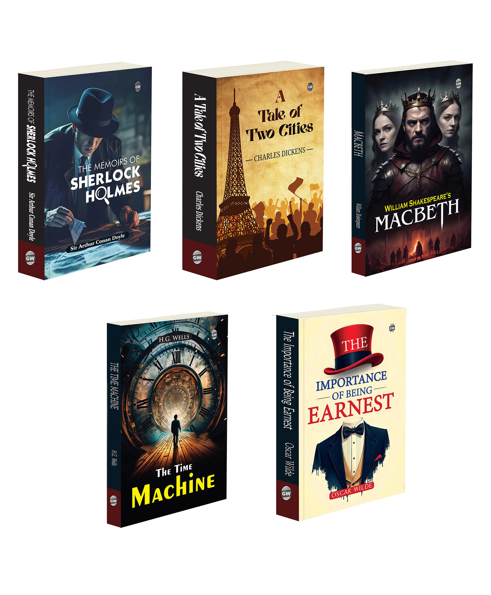 gowoo The Memoirs Of Sherlock Holmes, A Tale Of Two Cities, Macbeth and more :- Classic literature combo, detective mystery set, Shakespeare tragedy pack | Combo of 5 books-picture-10