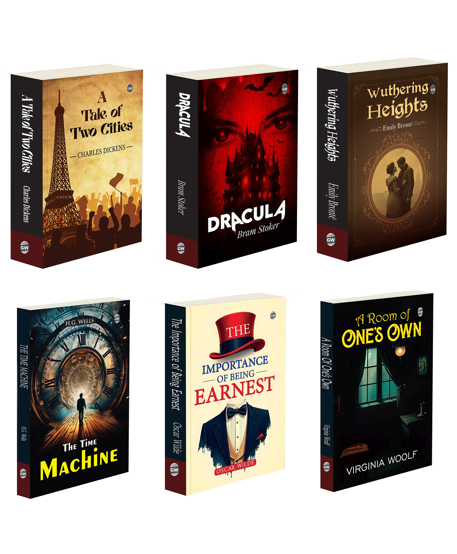 A Tale Of Two Cities, Dracula, Wuthering Heights and more :- Gothic romance combo, Victorian classics set, Dickens literature pack, sci-fi adventure collection | Combo of 6 books-image-8