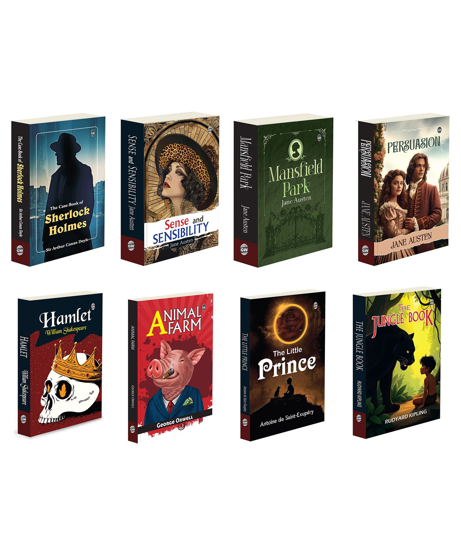 The Case Book Of Sherlock Holmes, Animal Farm, Mansfield Park and more :- Detective combo, political satire set, Austen literature pack, timeless children's stories | Combo of 8 books-image-38