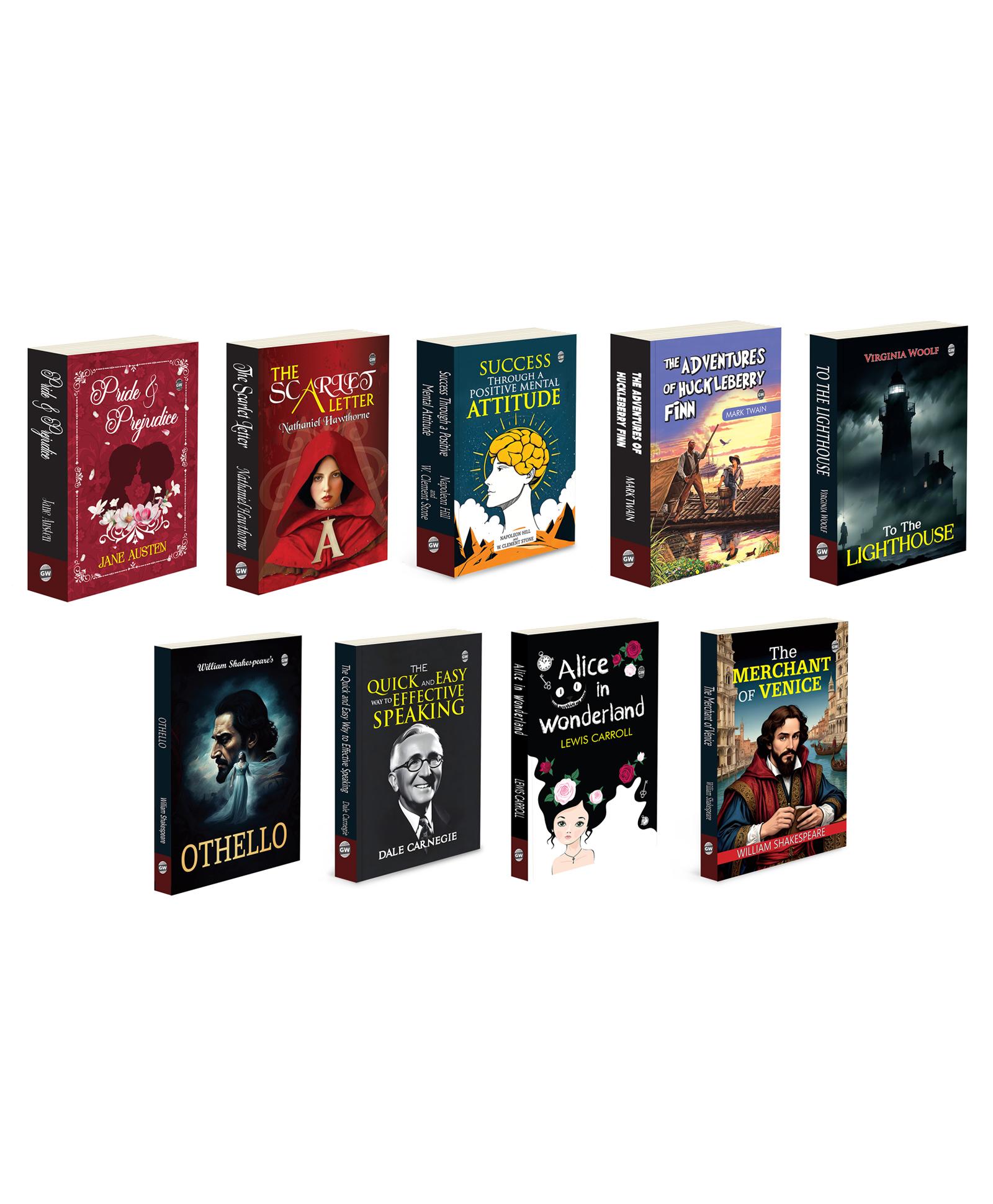 Pride And Prejudice, The Scarlet Letter, Alice In Wonderland and more :- Romantic literature, gothic classics, children's fantasy adventure, Shakespeare plays and world classics | Combo of 9 books-image-27
