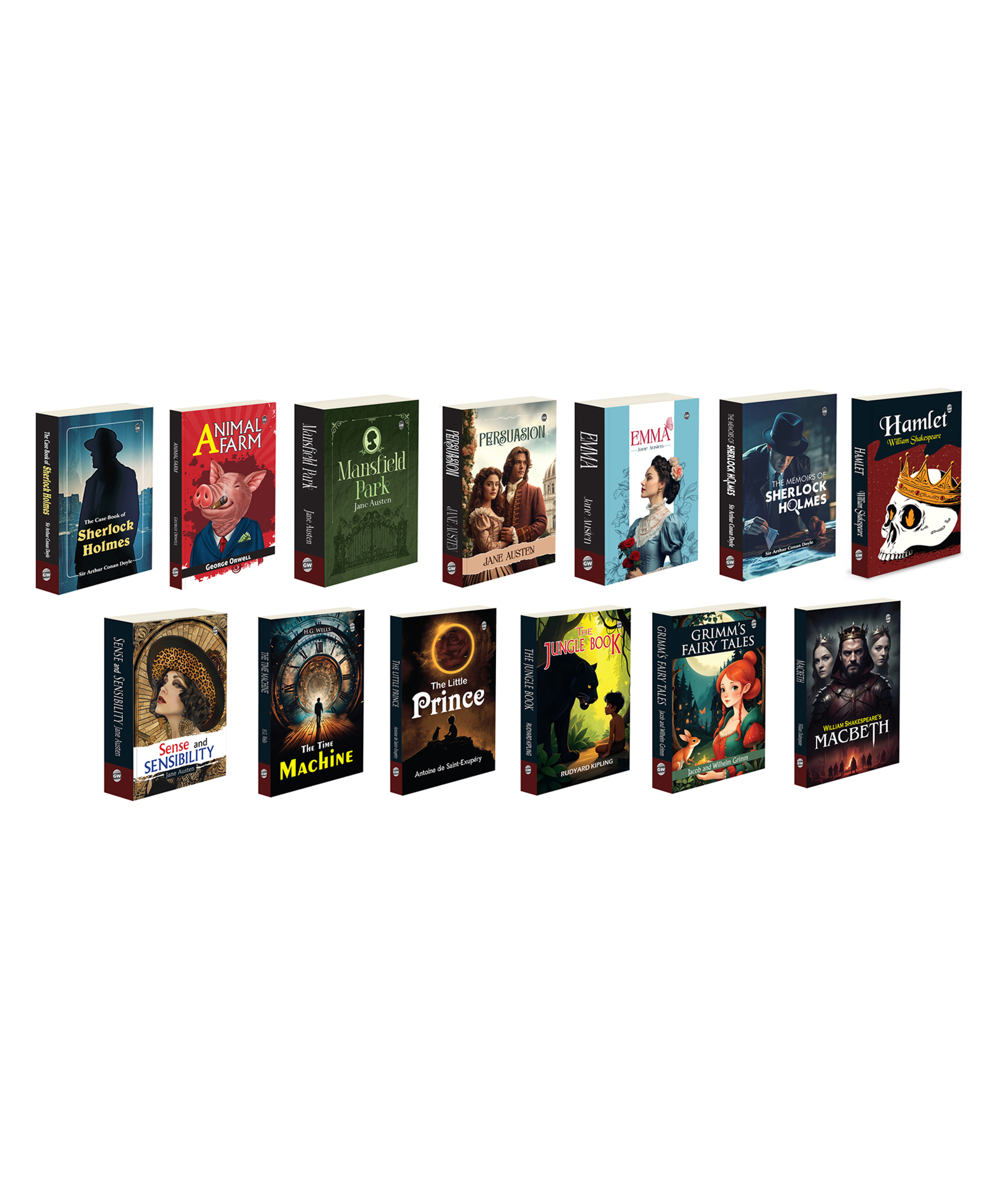 The Case Book Of Sherlock Holmes, Animal Farm, Mansfield Park and more :- classic mysteries, political allegory, Austen literature, children's fairy tales, early science fiction | Pack of 13 books-image-47