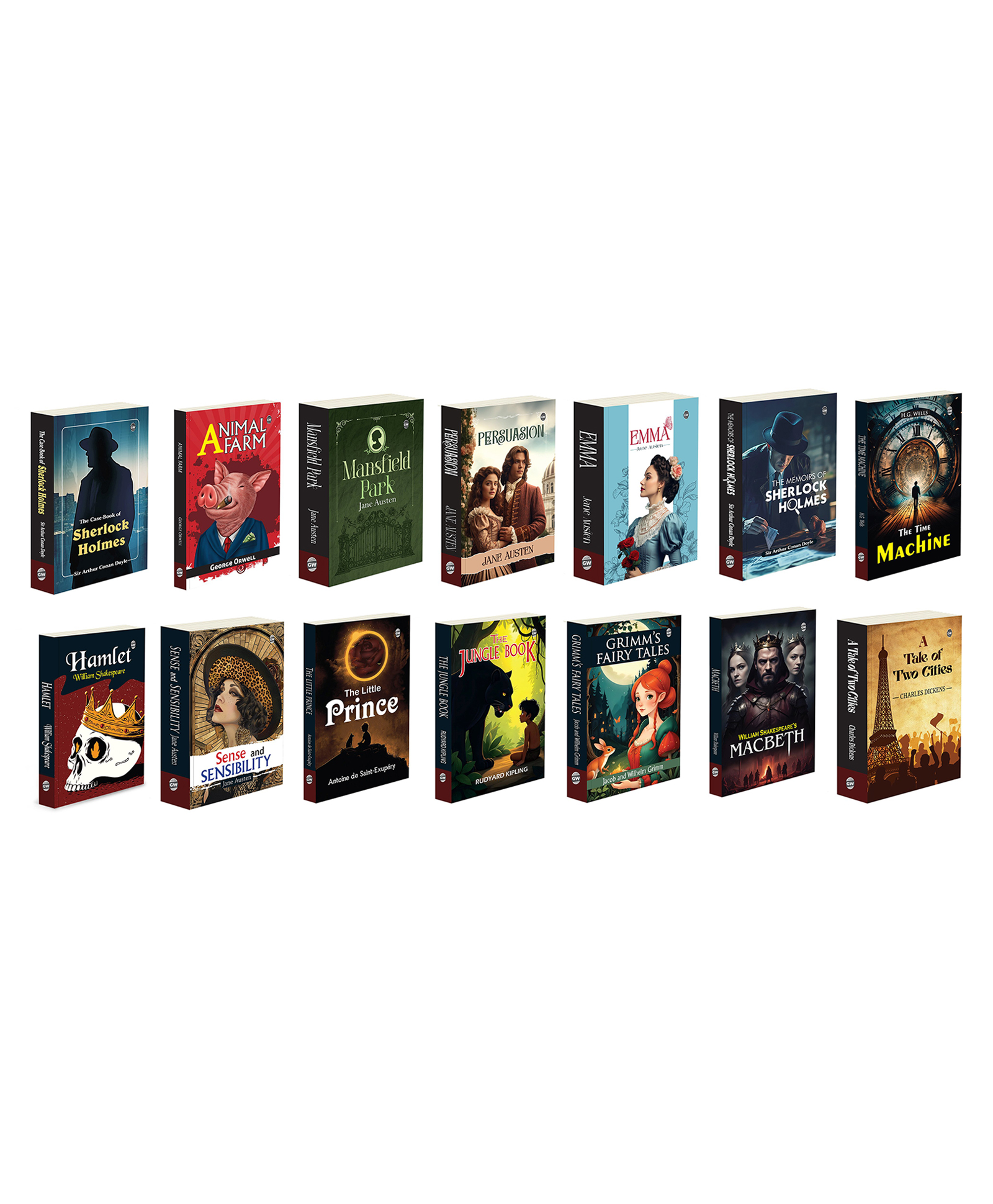 The Case Book Of Sherlock Holmes, Animal Farm, Mansfield Park and more :- iconic mysteries, allegorical fiction, romantic classics, gothic drama, fairy tale treasury | Pack of 14 books-image-37