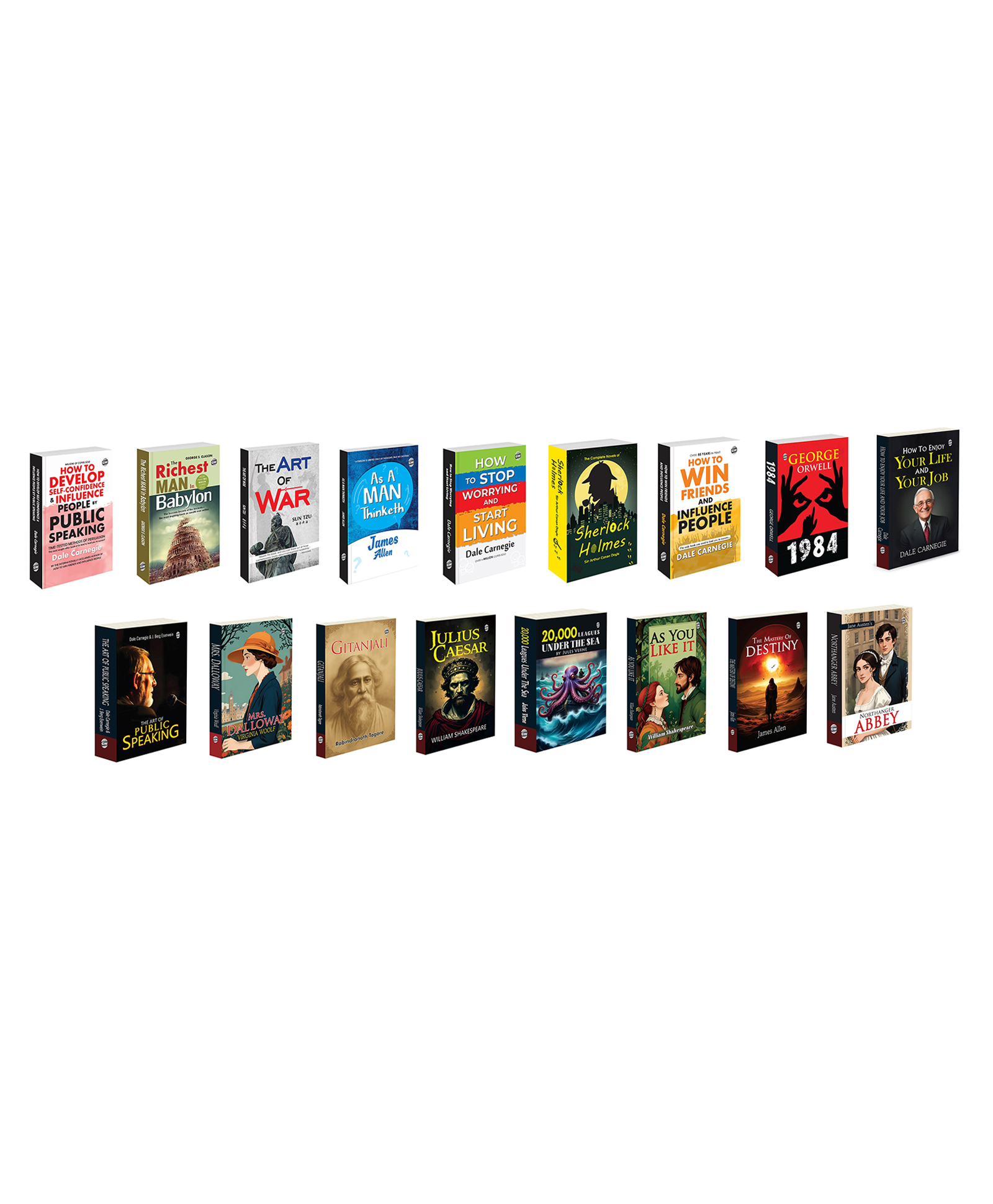 How To Develop Self-Confidence, The Richest Man In Babylon, The Art of War and more :- motivational oratory, prosperity lessons, ancient military strategy, timeless detective works | Combo of 17 books-image-22