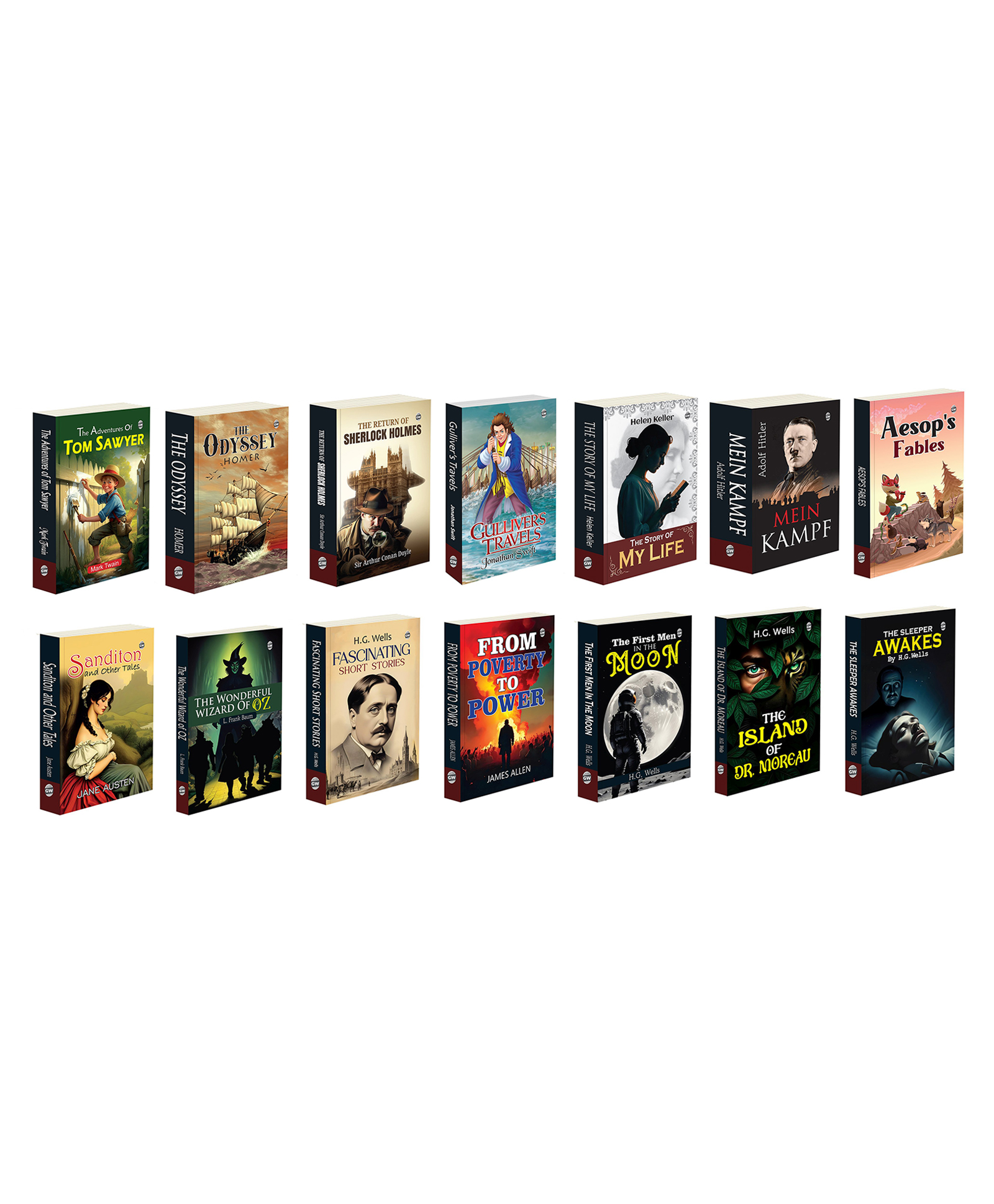 The Adventures of Tom Sawyer, The Odyssey, The Return of Sherlock Holmes and more :- childhood mischief, heroic Greek epic, detective brilliance, timeless storytelling | Set of 14 books-image-17