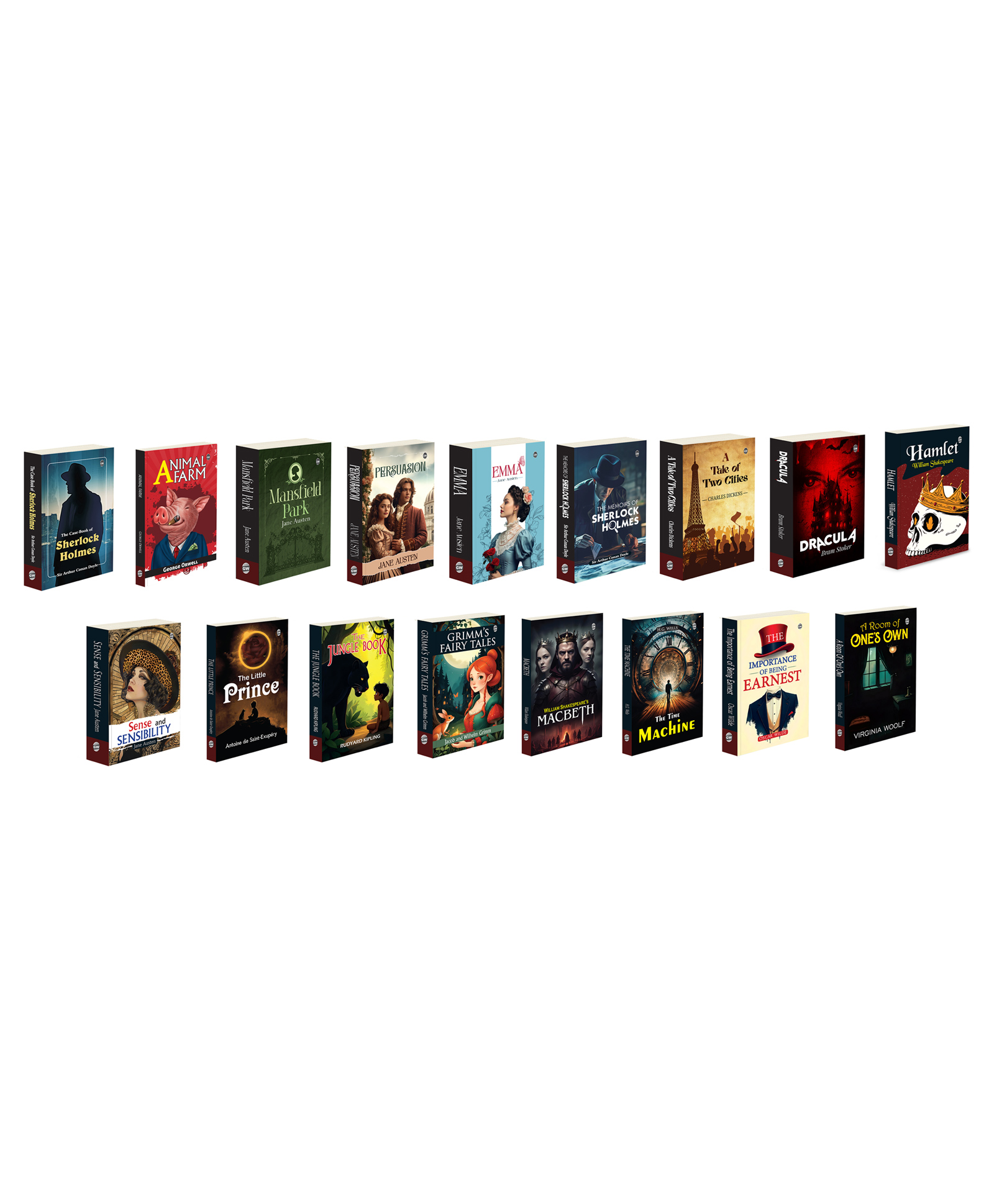 The Case Book Of Sherlock Holmes, Animal Farm, Mansfield Park and more :- detective genius, satirical fiction, romantic drama, gothic horror, witty comedies and feminist essays | Set of 17 books-image-5