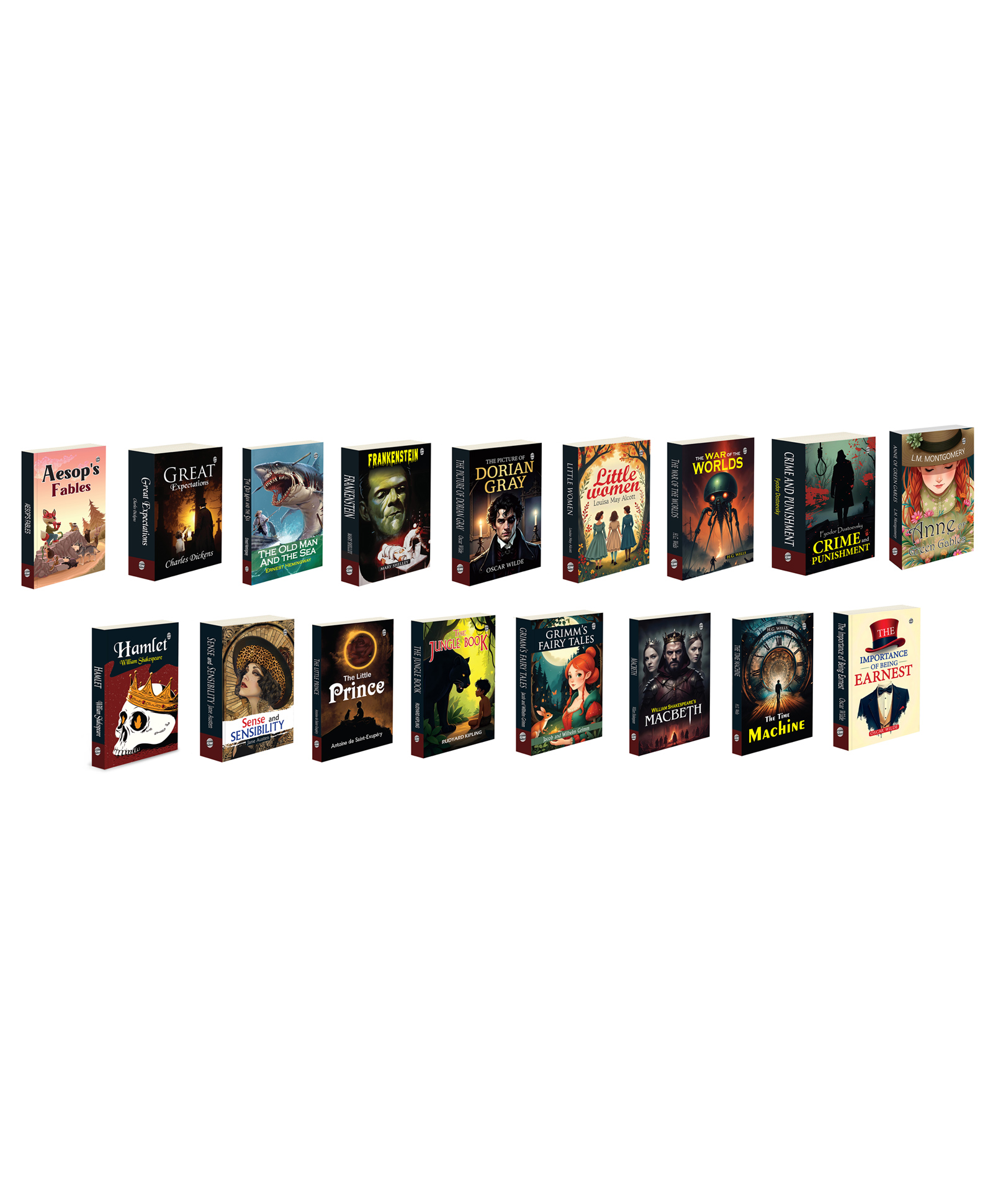 Aesop Fables, Great Expectations, The Old Man and the Sea and more :- moral story treasury, Dickensian epic, gothic and psychological fiction, children's adventures | Pack of 17 books-image-34