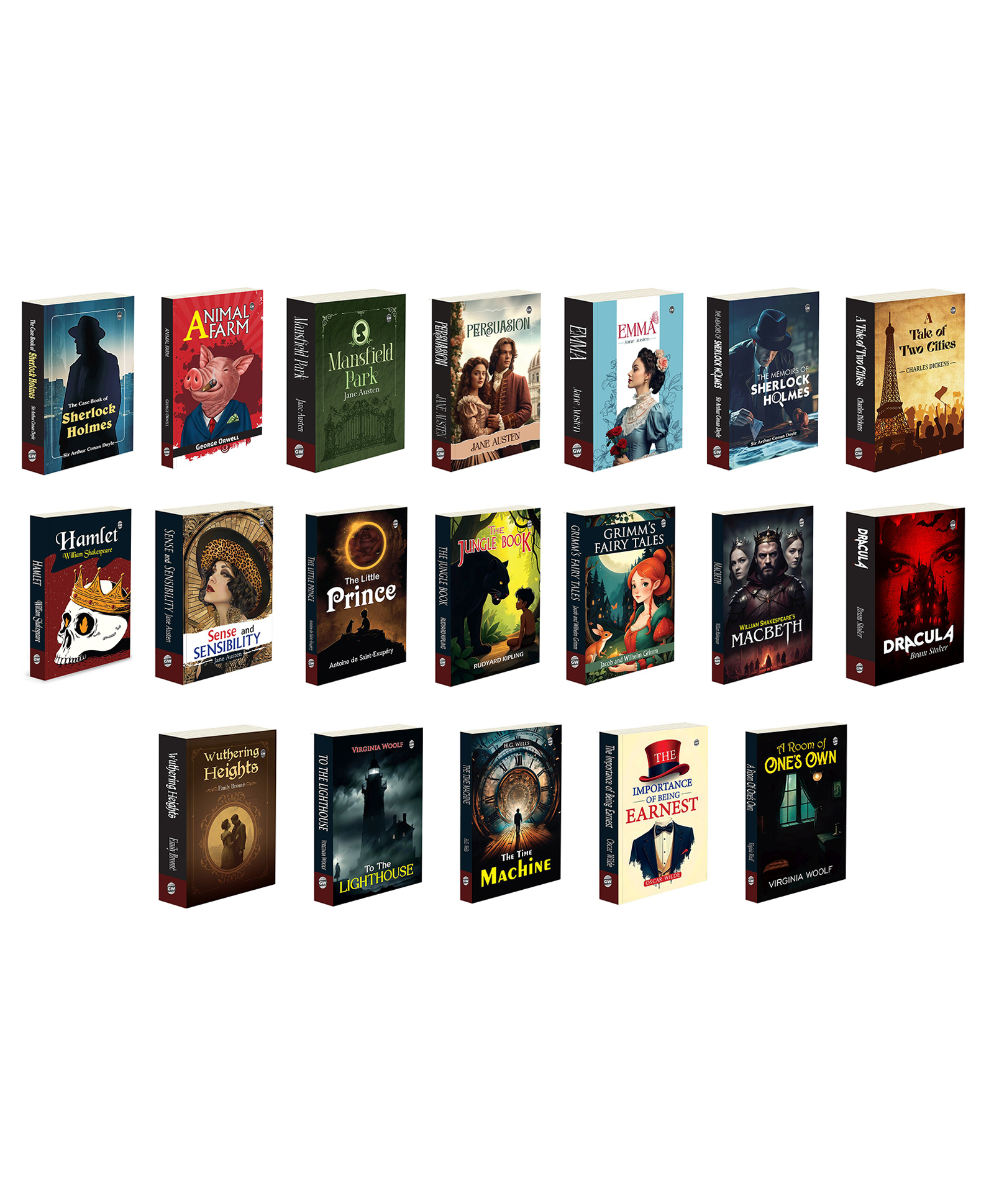 The Case Book Of Sherlock Holmes, Animal Farm, Mansfield Park and more :- detective brilliance, satirical allegory, Austen romances, gothic horror, Shakespearean masterpieces | Set of 19 books-image-10