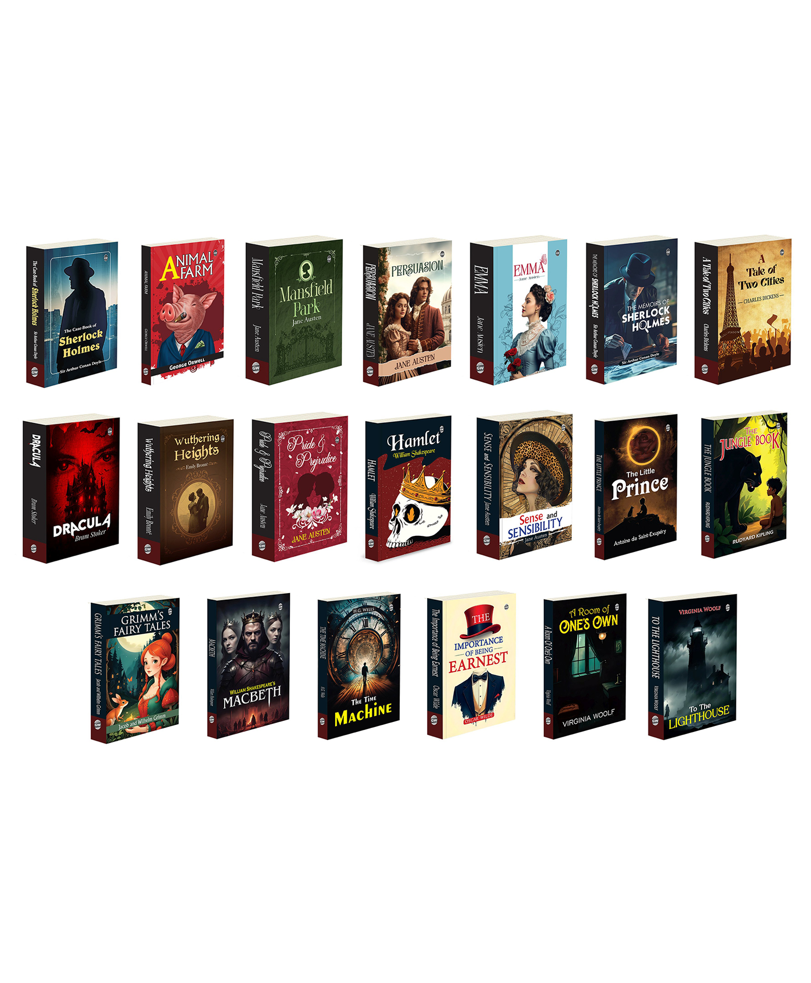 The Case Book Of Sherlock Holmes, Animal Farm, Mansfield Park and more :- mystery classics, satirical masterpieces, gothic fiction, Austen novels, epic tragedies, feminist voices | Set of 20 books-image-11