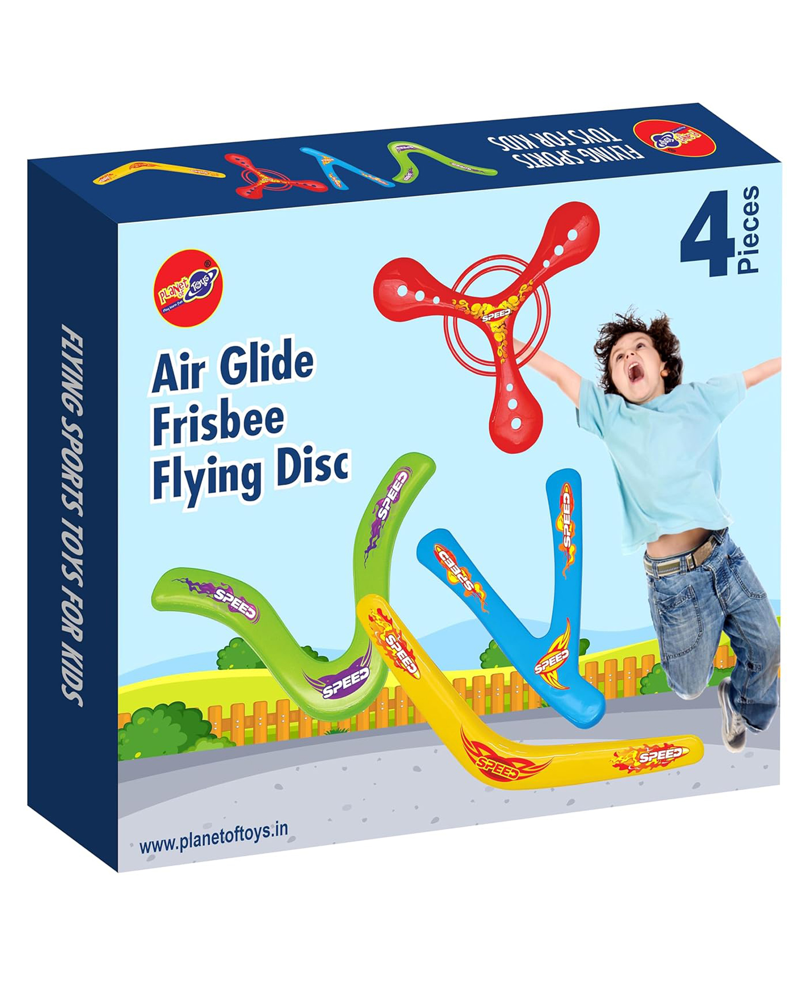 Planet of Toys Air Glide Frisbee Flying Disc for Kids - Set of 4-image-38
