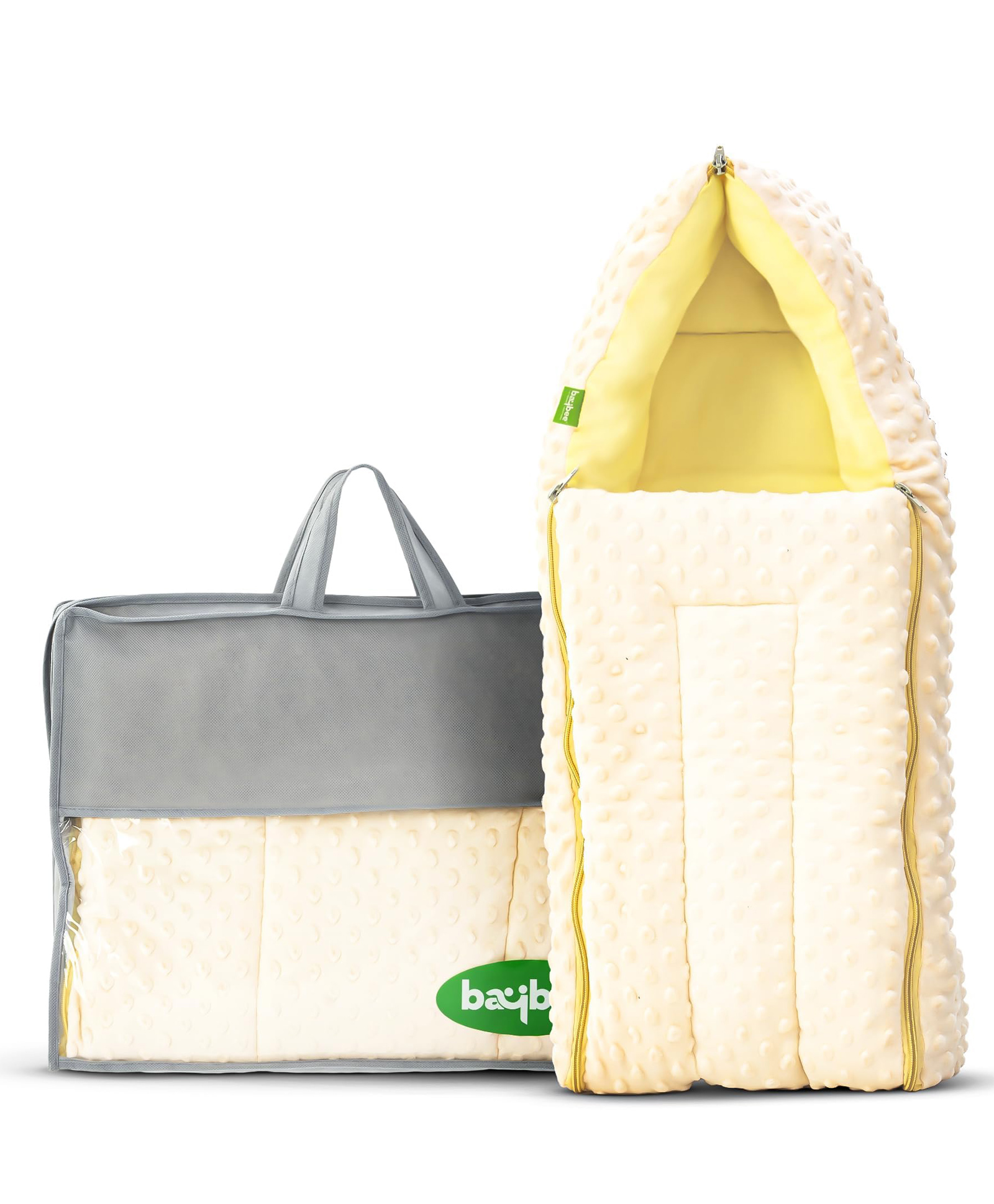 BAYBEE Premium 3 in 1 Baby Sleeping Bag Cum Carry Bed for New Born | Cotton Bedding Set for Infants | Portable & Skin Friendly Bassinet-Nest for Co-Sleeping | Baby Bed for 0 to 6 Months (Yellow)-image-28