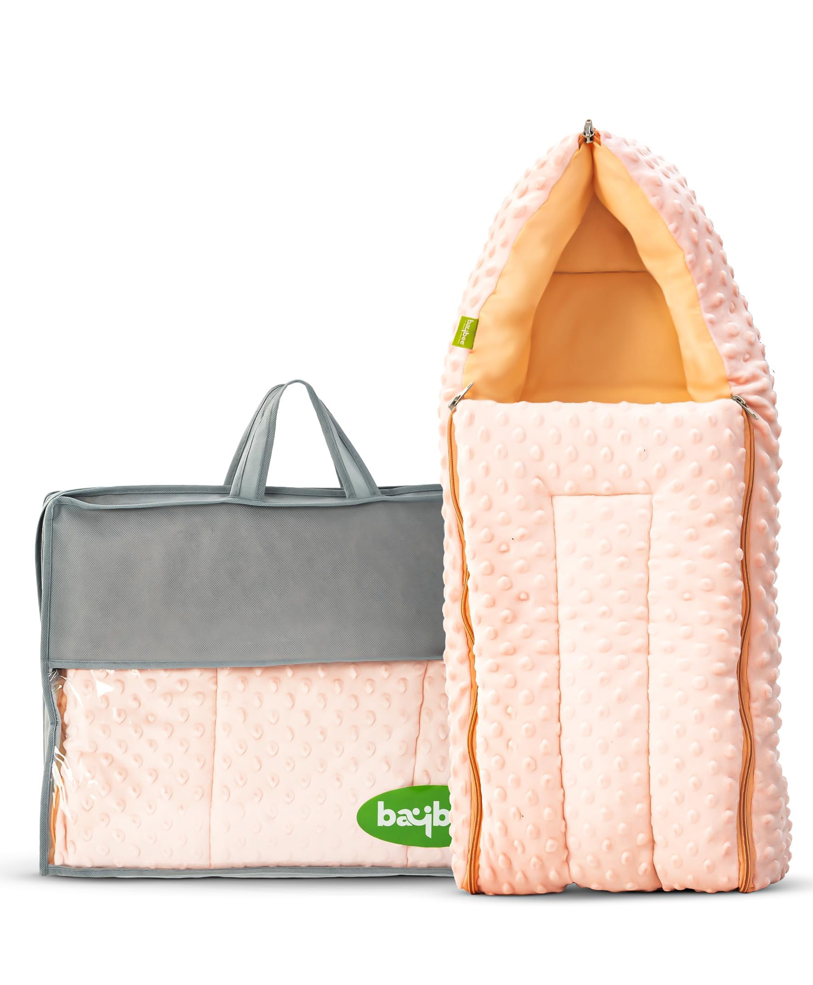 Baybee Premium 3 in 1 Baby Sleeping Bag Cum Carry Bed for New Born | Cotton Bedding Set for Infants | Portable & Skin Friendly Bassinet-Nest for Co-Sleeping | Baby Bed for 0 to 6 Months (Orange)-picture-12