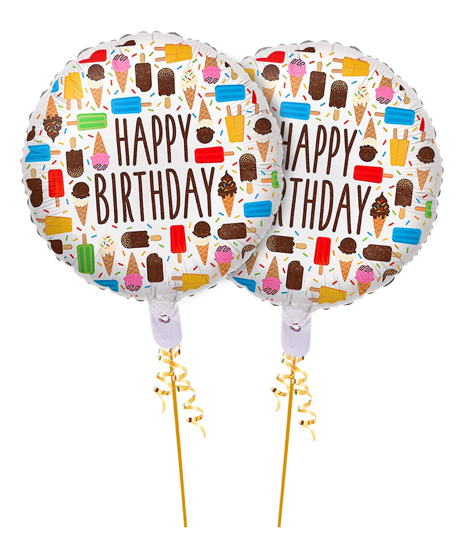 Amfin Round Shape Happy Birthday Foil Balloons Multicolor - Pack of 2-image-17