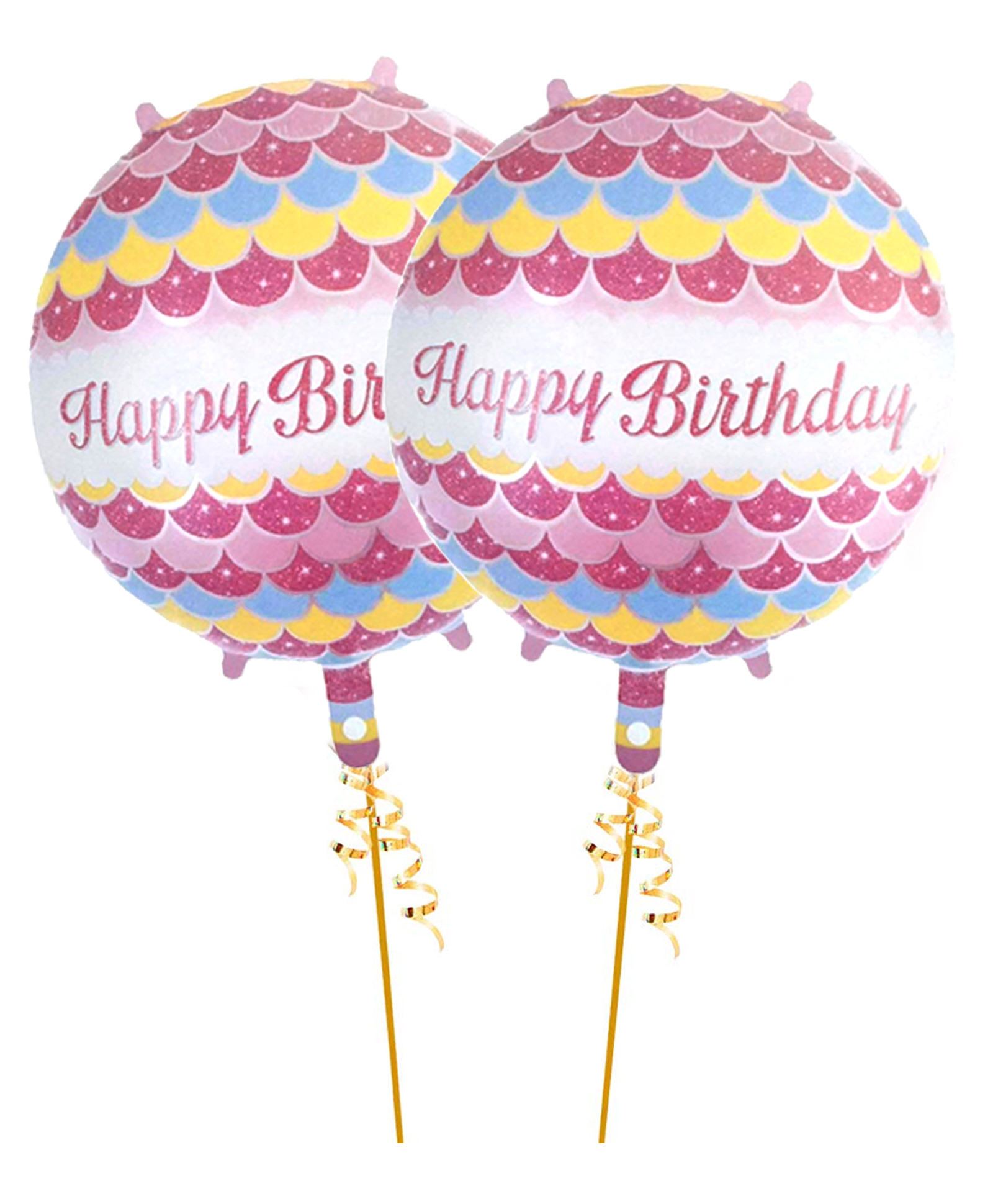 Amfin Foil Balloons Birthday Print Pack of 2 - Dark Pink-image-17