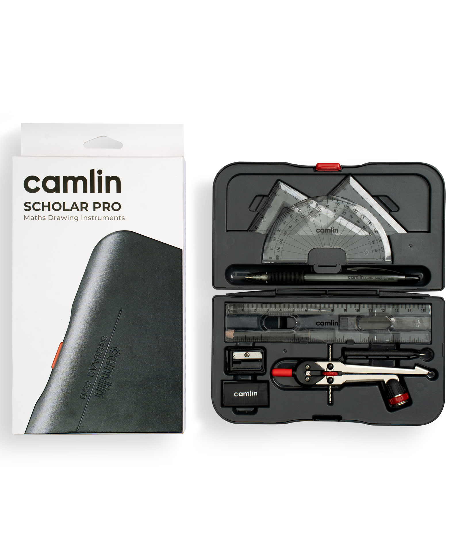 Camlin Scholar Pro Geometry Box 12 Piece Set - Black-image-45