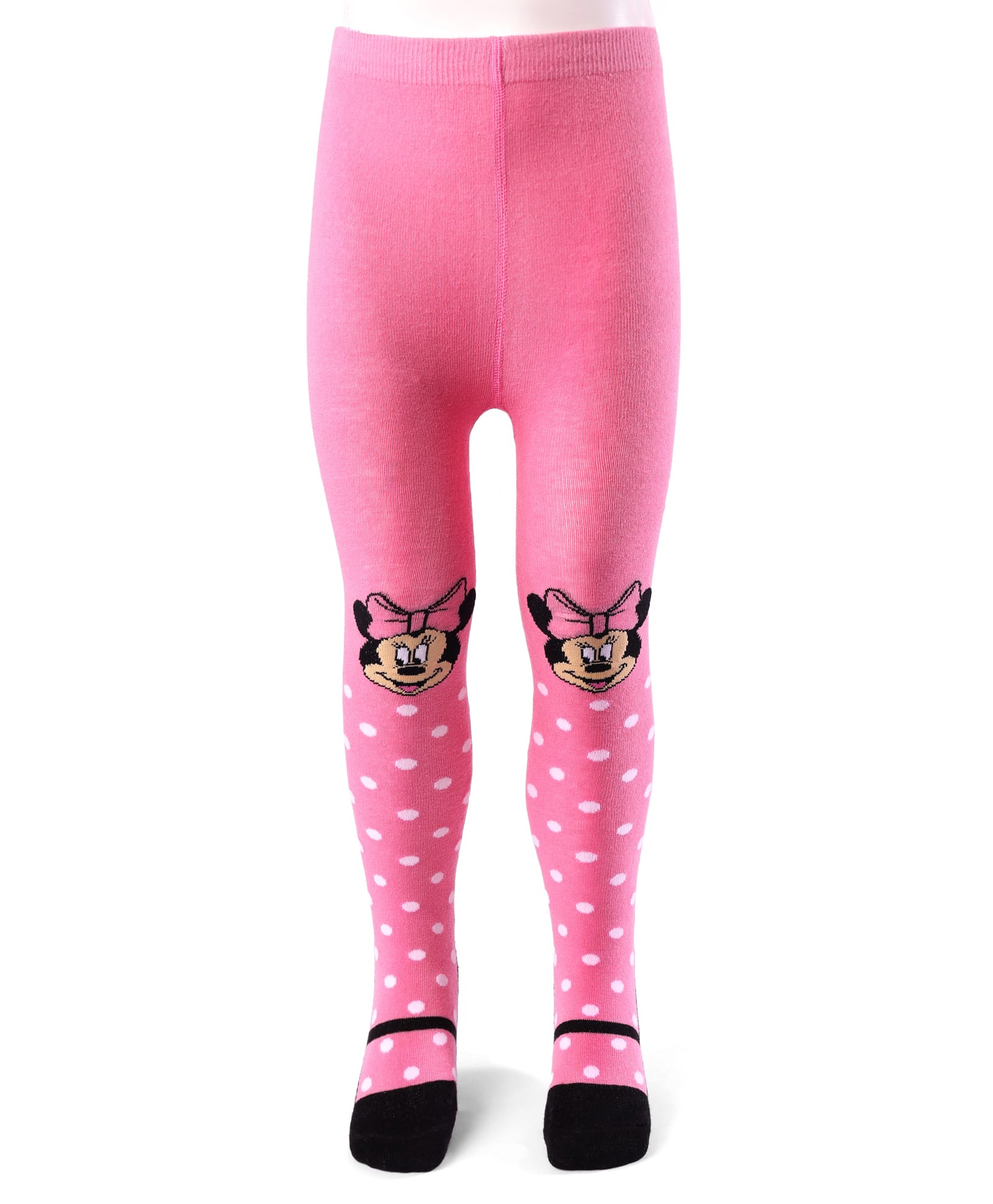 Cute Walk by Babyhug Disney Non Terry Cotton Knit Anti Bacterial Footed Tights With Minnie Mouse Design - Pink-picture-11