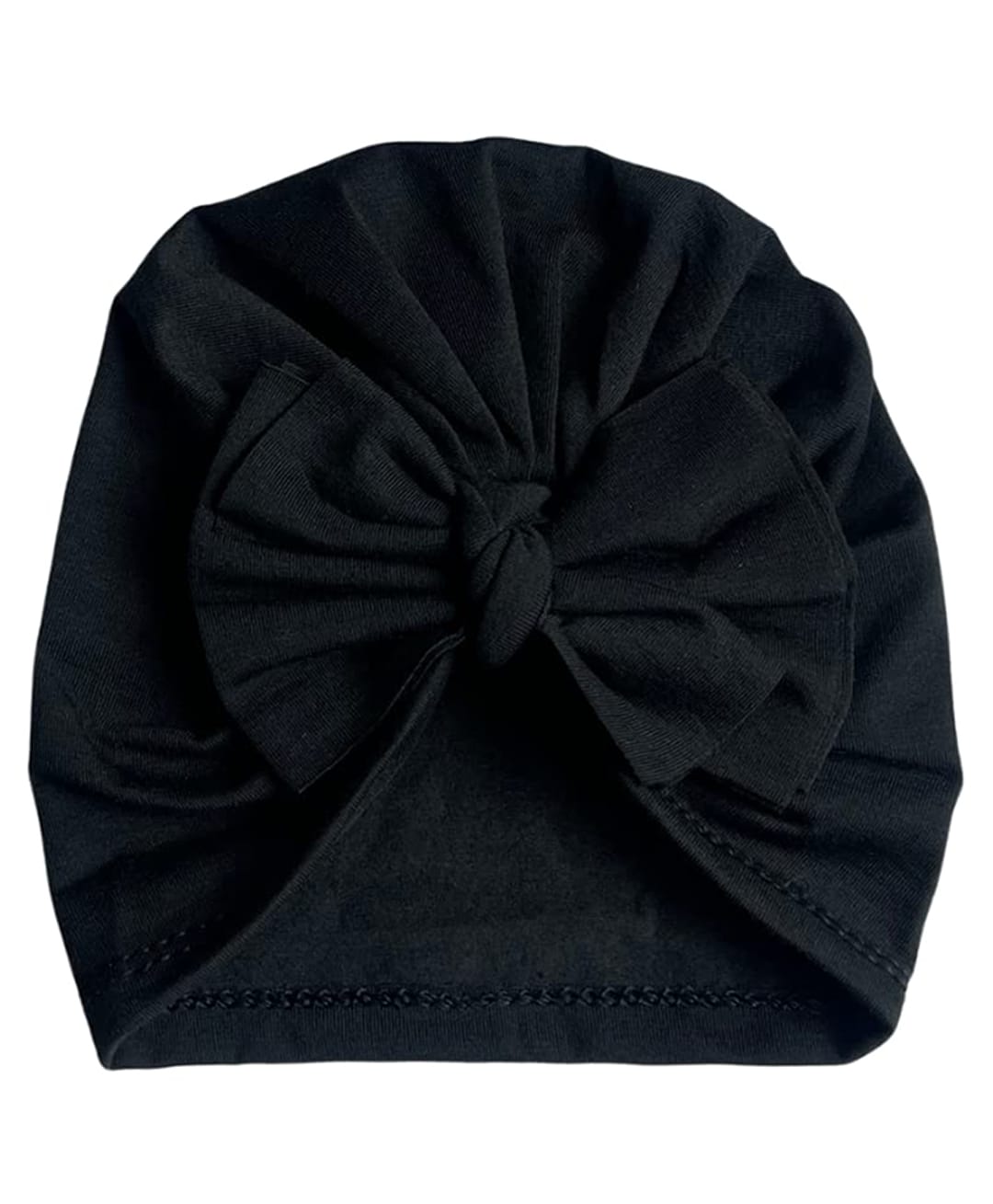 THE LITTLE LOOKERS Cotton Knit Knot Detailed Cap - Black - Circumference 15 Cms-image-37