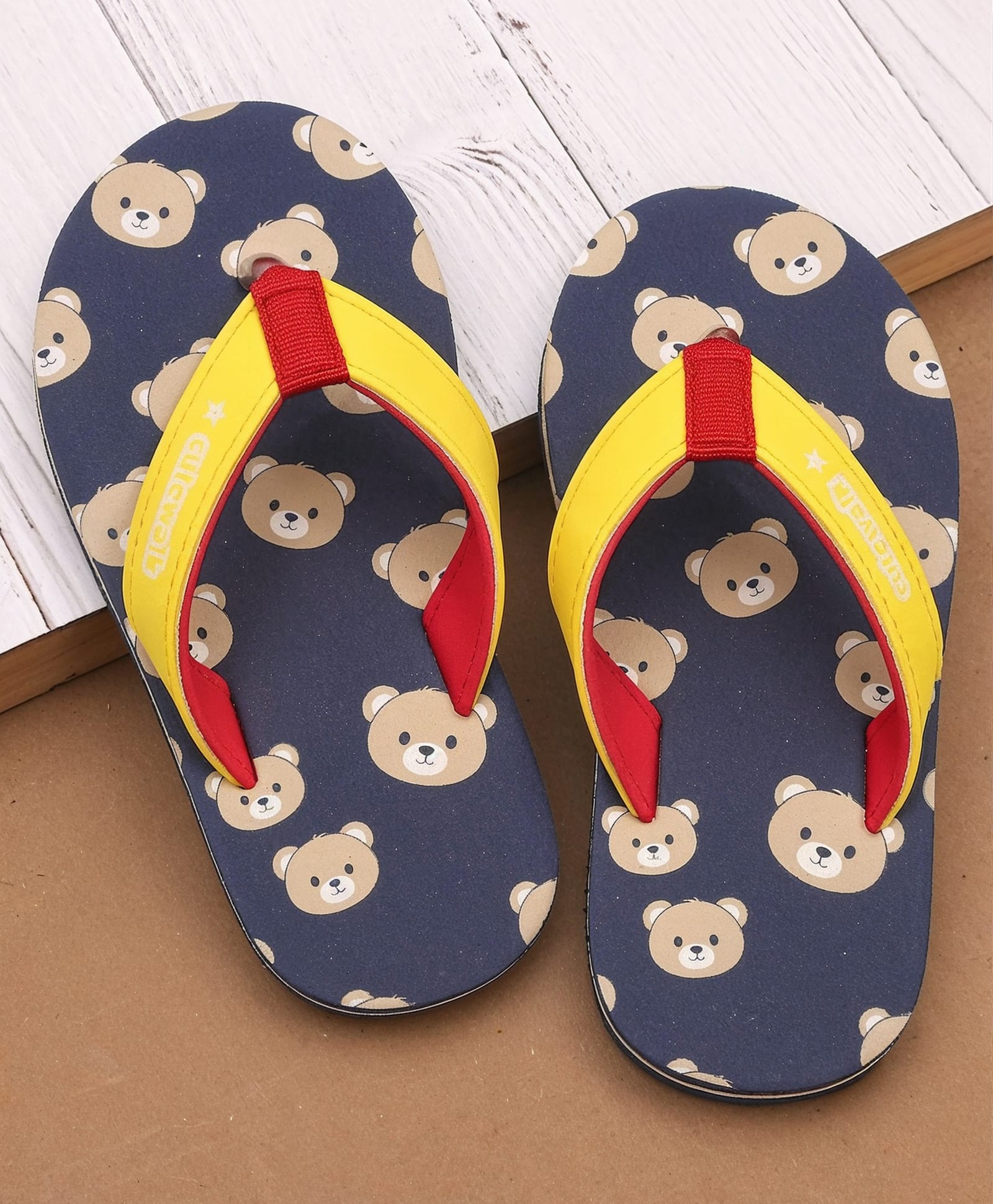 Cute Walk by Babyhug Bear Printed Slip On Flip Flops -Navy-picture-11
