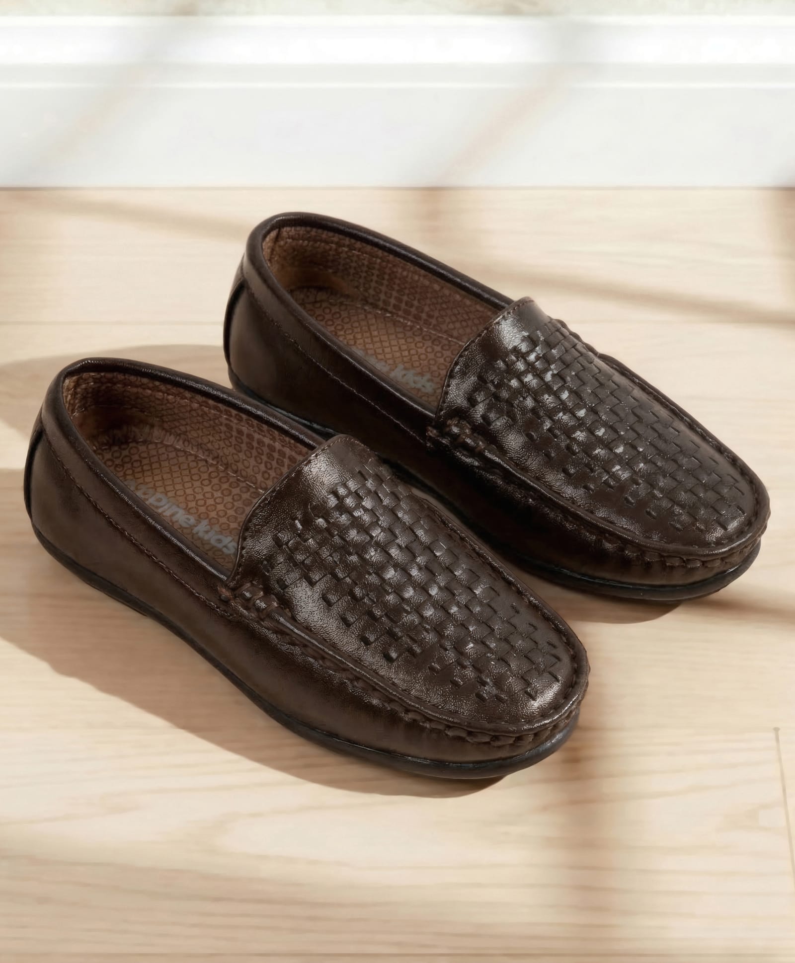 Pine Kids Slip On Loafers - Brown-image-4