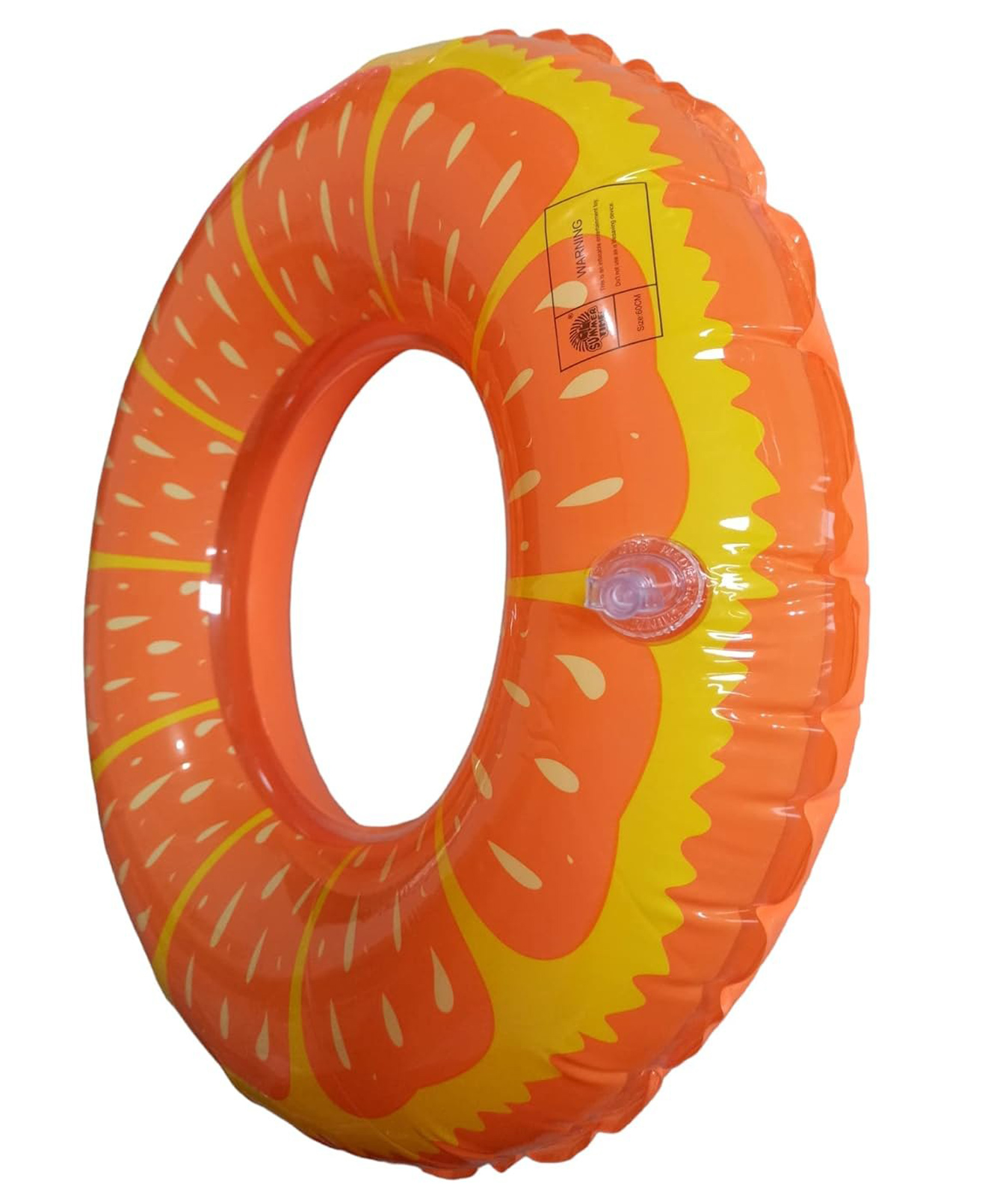 Azhari Inflatable Fruit Orange Shape Swim ring safety tube beach pool toy For kids size 50 Cm-image-15