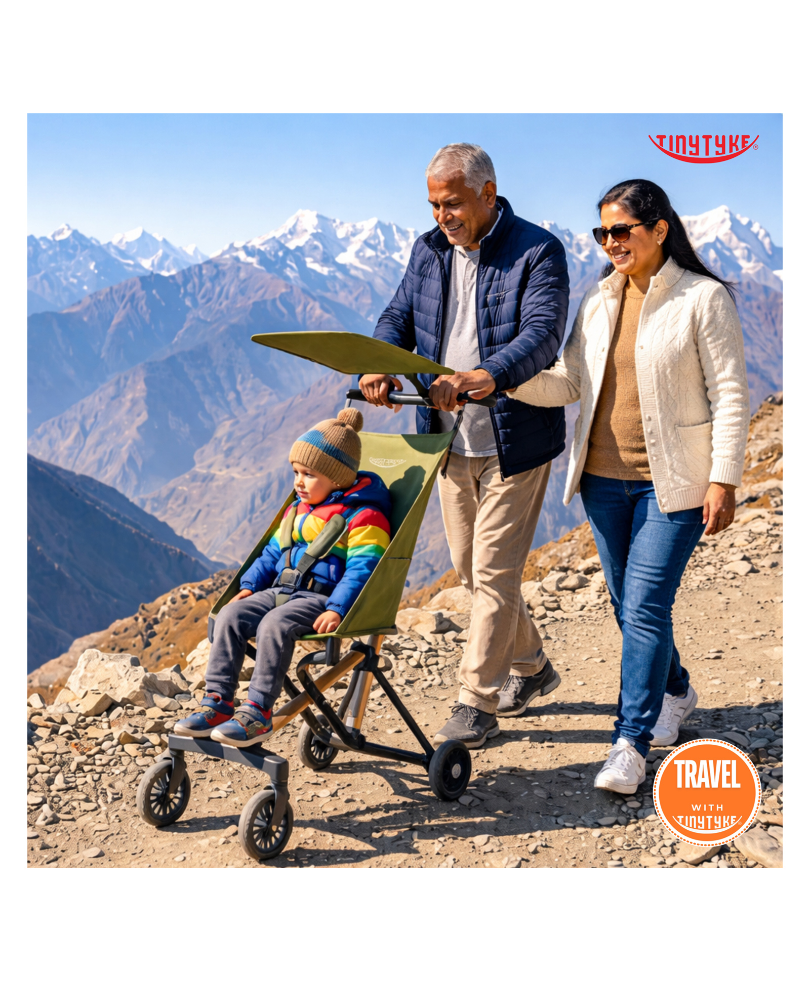 TinyTyke Urban Glide (T3) Lightweight Travel Stroller for Baby | Ultra-Light 4.3 kg Cabin-Friendly | Olive Green-image-47
