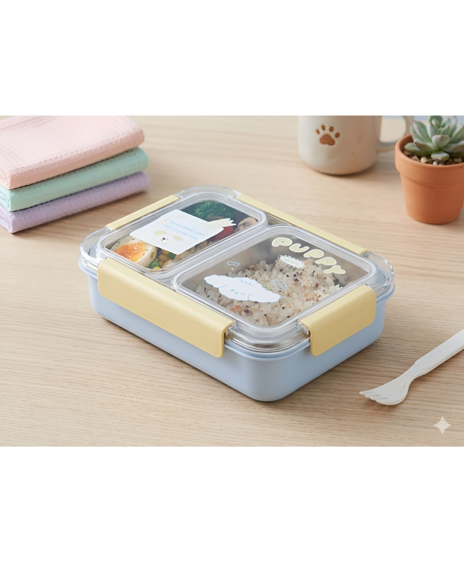 SCHOOLISH Stainless Steel Lunchbox Yellow - 640 ml-image-12