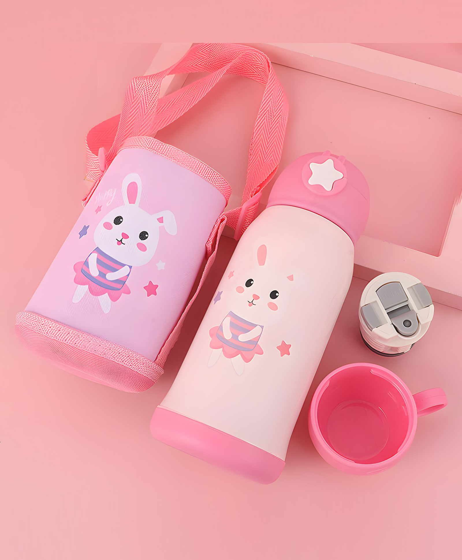 SCHOOLISH Insulated Water Bottle Pink - 500 ml-image-47