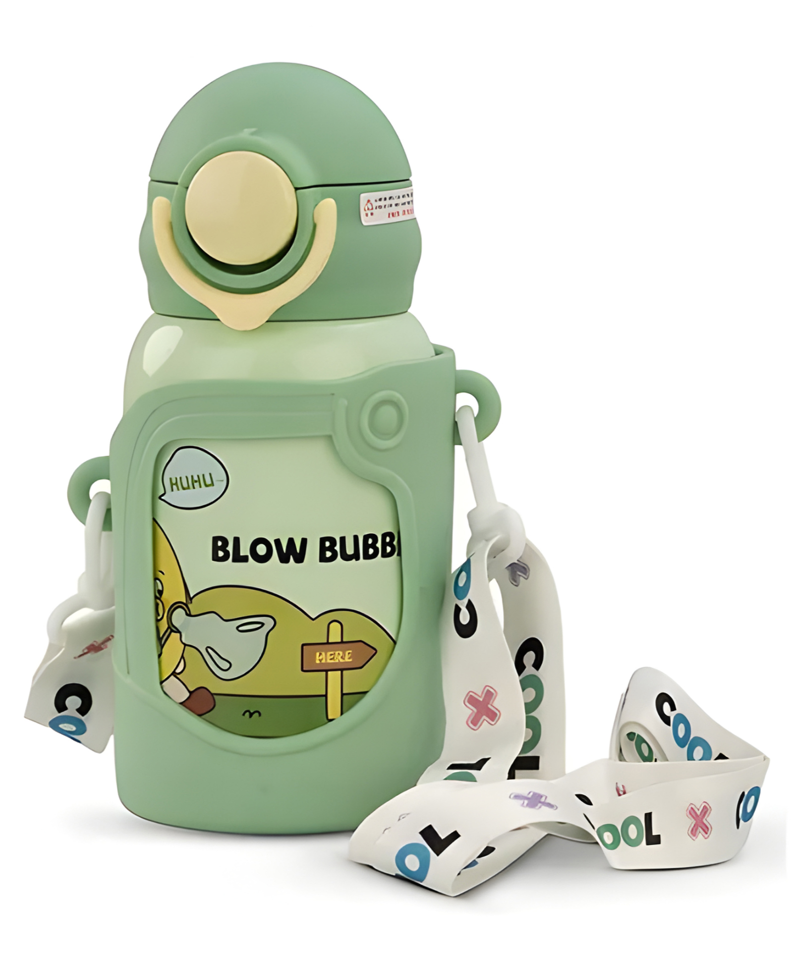 SCHOOLISH Kids Water Bottle Green - 550 ml-image-1