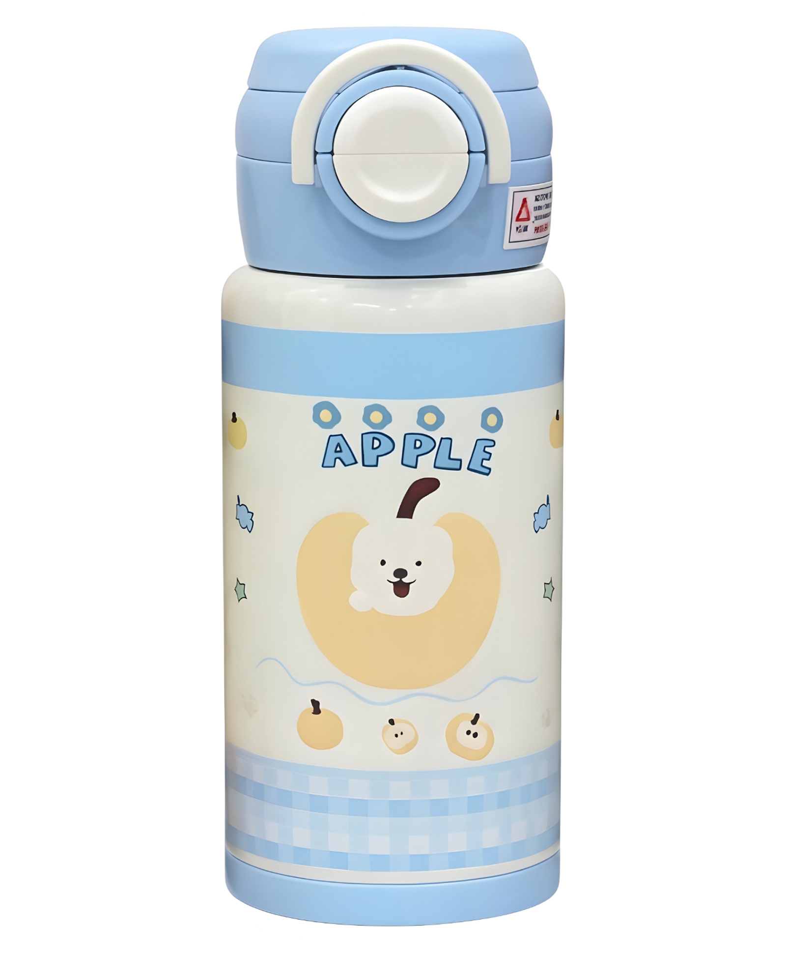 SCHOOLISH Double-lid 316 stainless steel student water bottle with double straw and insulated buckle for children and women PP+ 316 SUS Pack of 1- Blue-picture-12