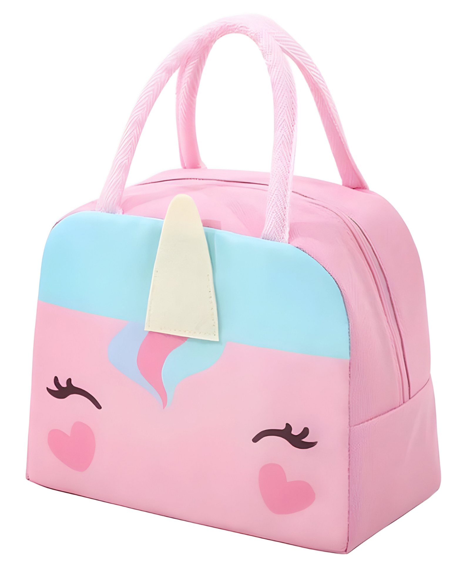 SCHOOLISH Lunch Box Bag for School Kids, Girls, Unicorn Design Bag for Travel Picnic Organize Store Hot & Cold Insulated Portable Tiffin Bag- Pack of 1 - PINK-image-9