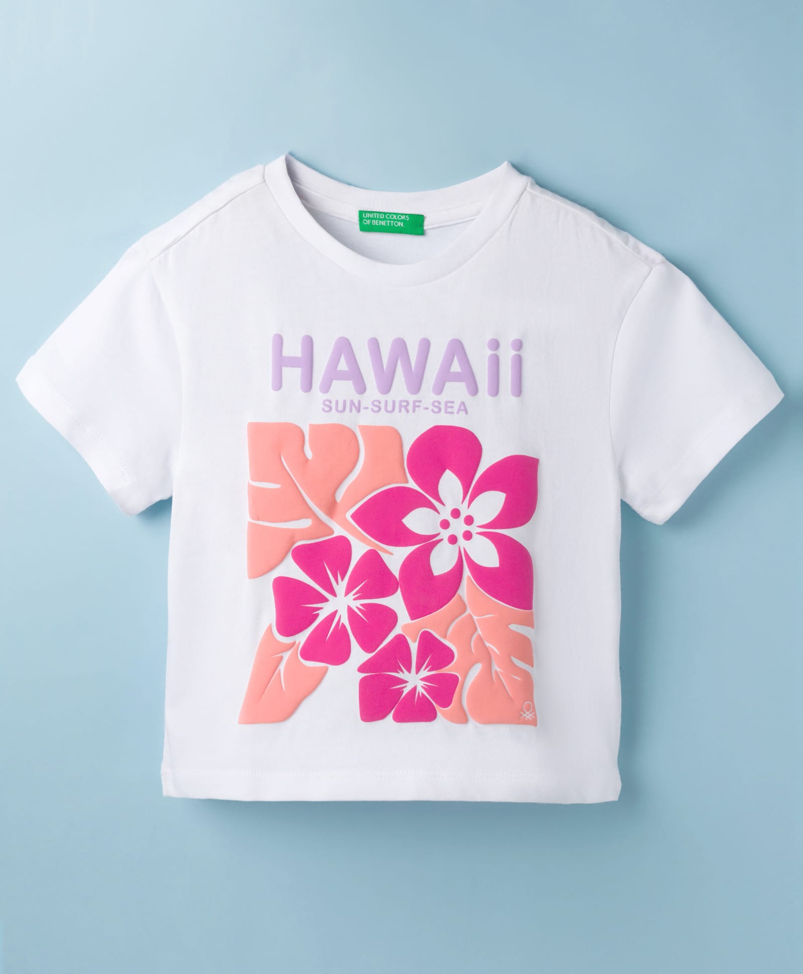 UCB Cotton Knit Half Sleeves Floral & Text Printed T-Shirt - White-picture-33