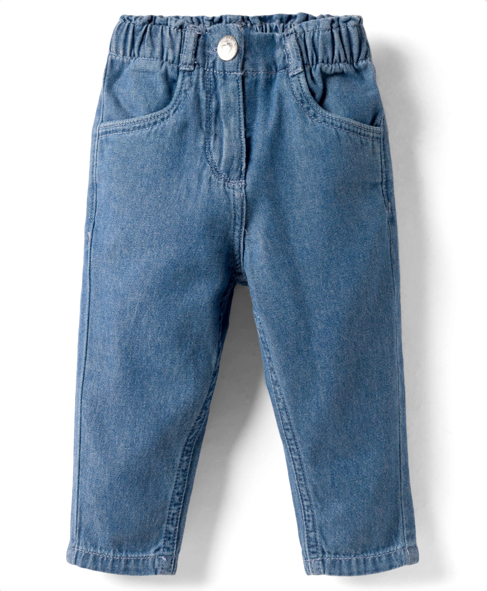 UCB Cotton Woven Full Length Solid Color Trouser - Blue-picture-1