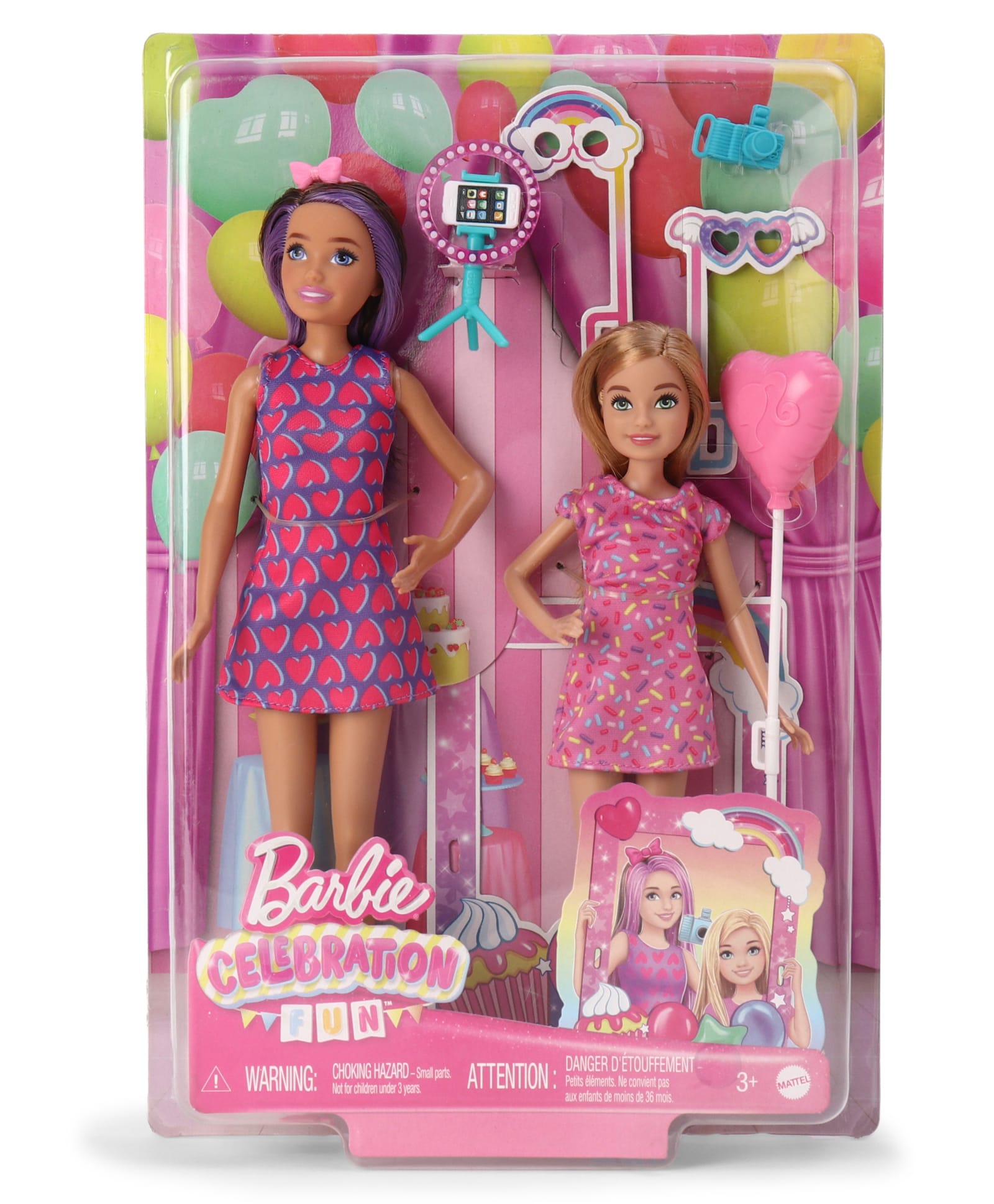 Barbie Celebration Fun Photobooth Playset Skipper & Stacie Dolls with Accessories-picture-5
