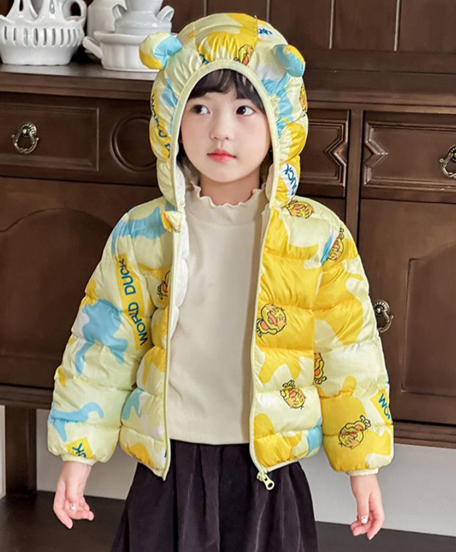 Babymoon Full Sleeve Duck Winter Kids Sweater Jackets Cardigan - Yellow-image-47