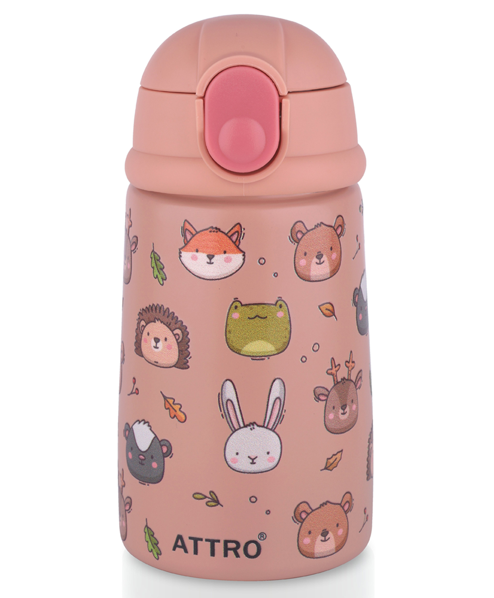 ATTRO Jolly Vacuum Insulated Stainless Steel Kids Water Bottle - Peach - 330 ml-picture-14