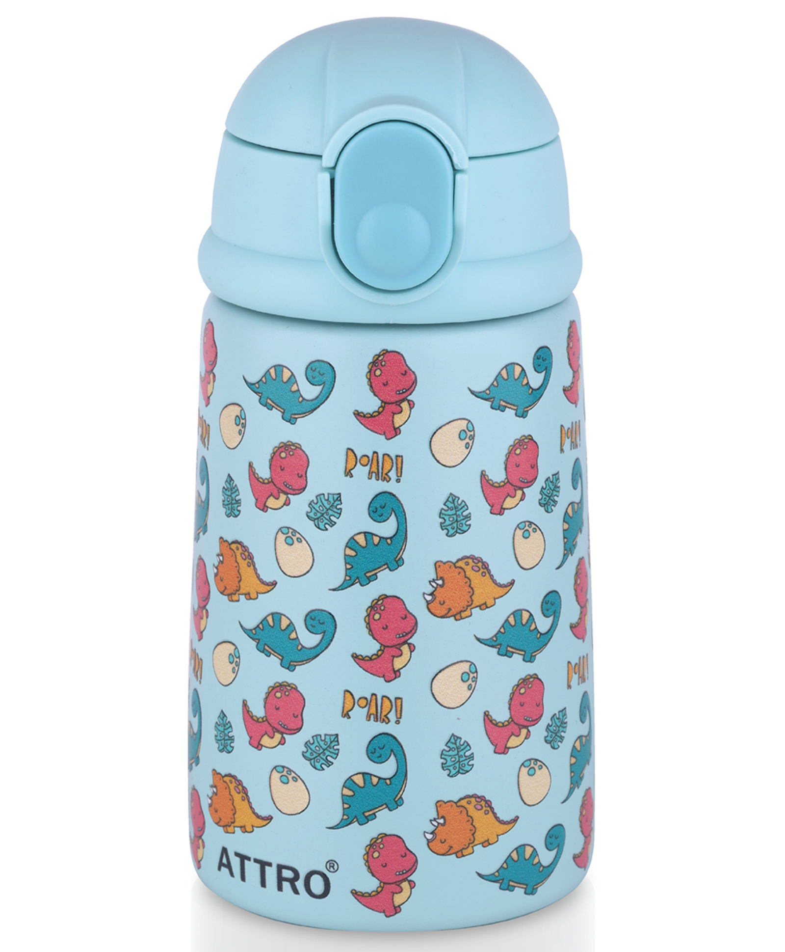ATTRO Jolly Vacuum Insulated Stainless Steel Kids Water Bottle Blue - 330 ml-picture-4