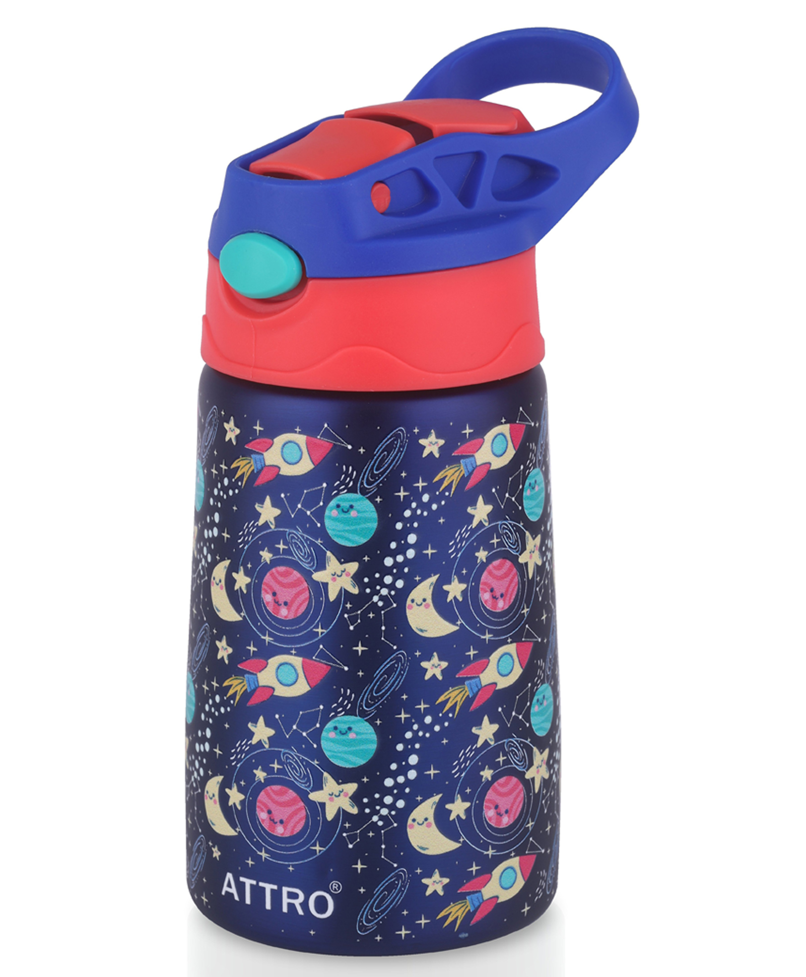 ATTRO Kinder Vacuum Insulated Stainless Steel Water Bottle Navy Blue - 330 ml-picture-5