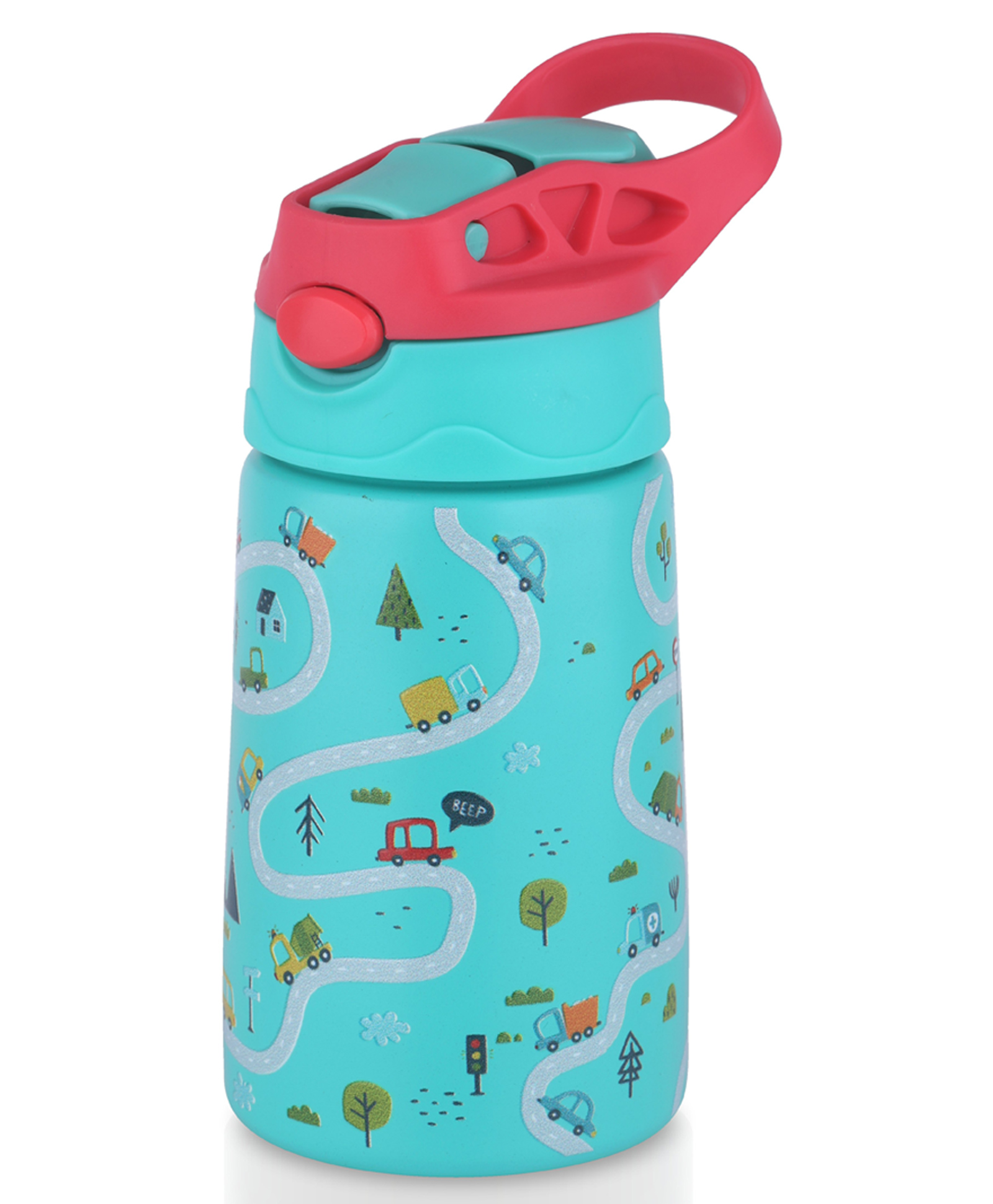ATTRO Kinder Vacuum Insulated Stainless Steel Water Bottle Green - 330 ml-picture-8
