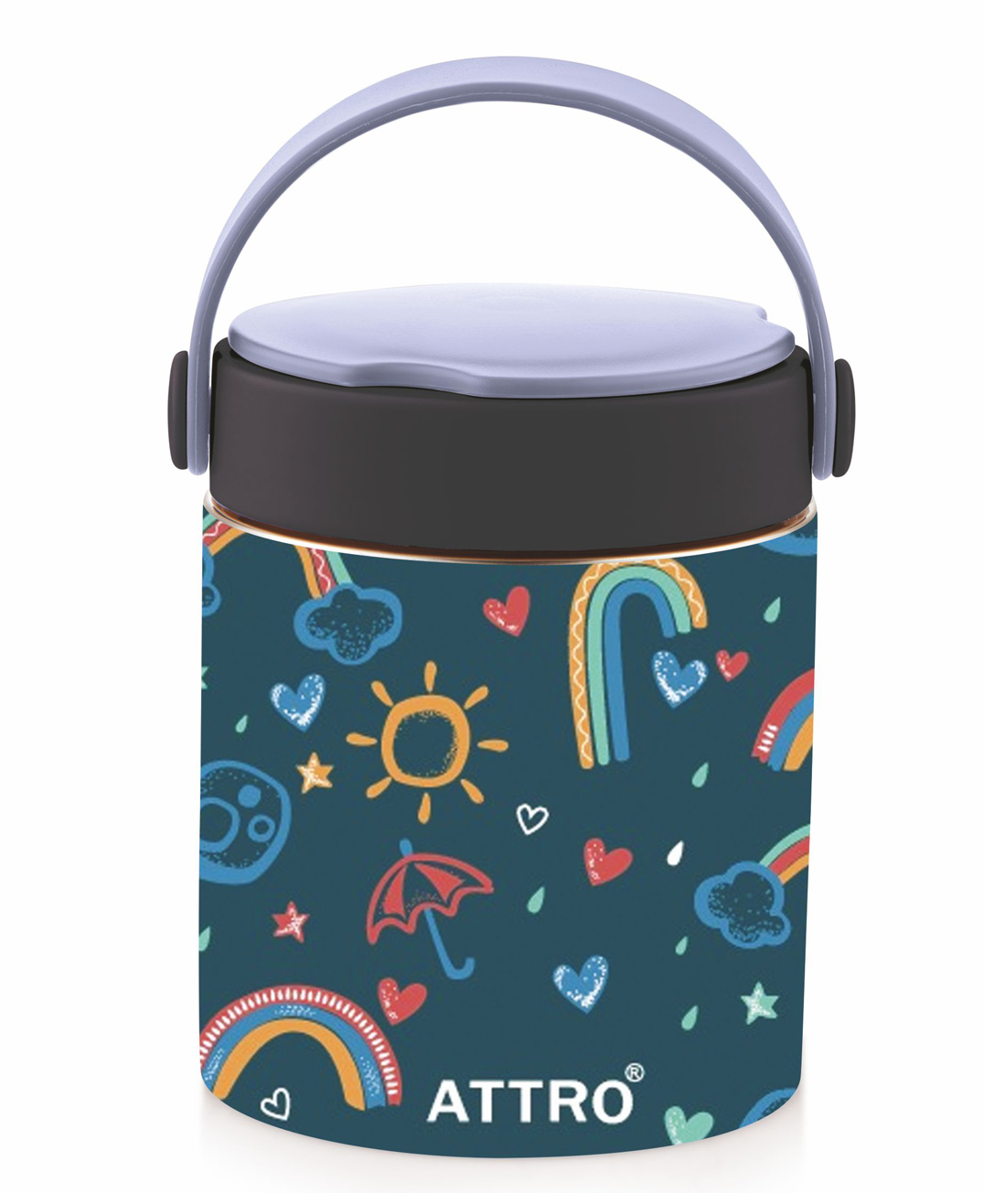 ATTRO Happy Go Insulated Stainless Steel Soup Jar for Kids Blue 500 ml-picture-19