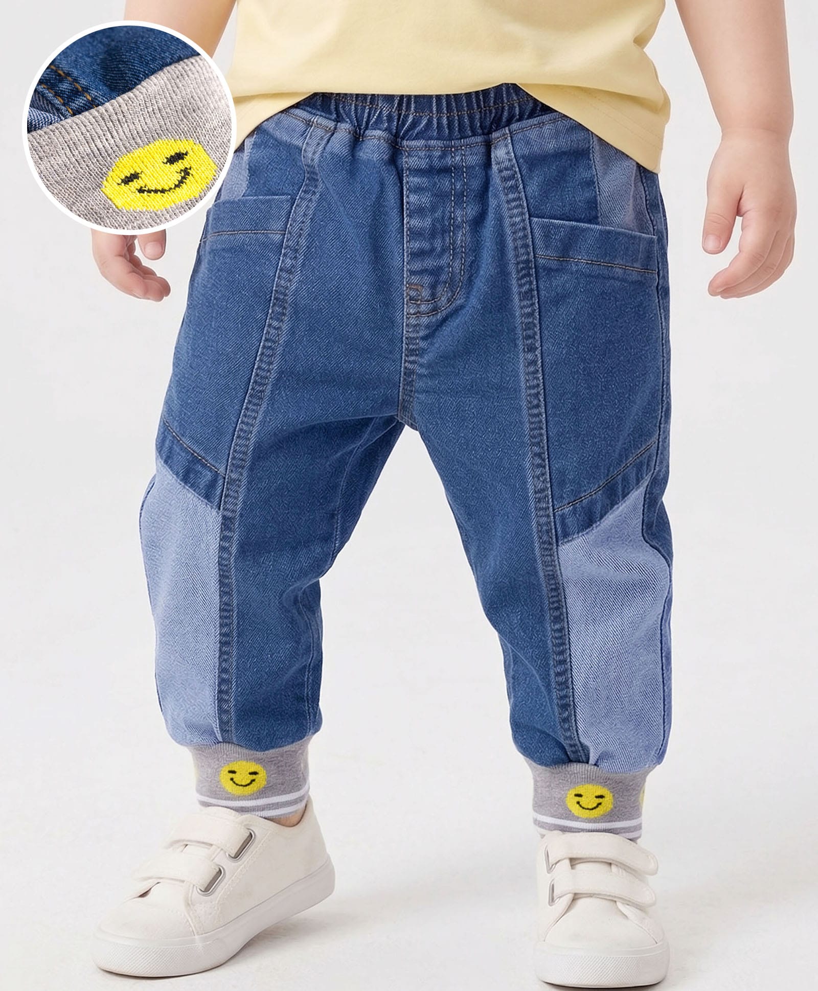 Mark & Mia Cotton Lycra Full Length Cut N Sew Denim Jeans With Pocket Detailing - Blue-picture-32