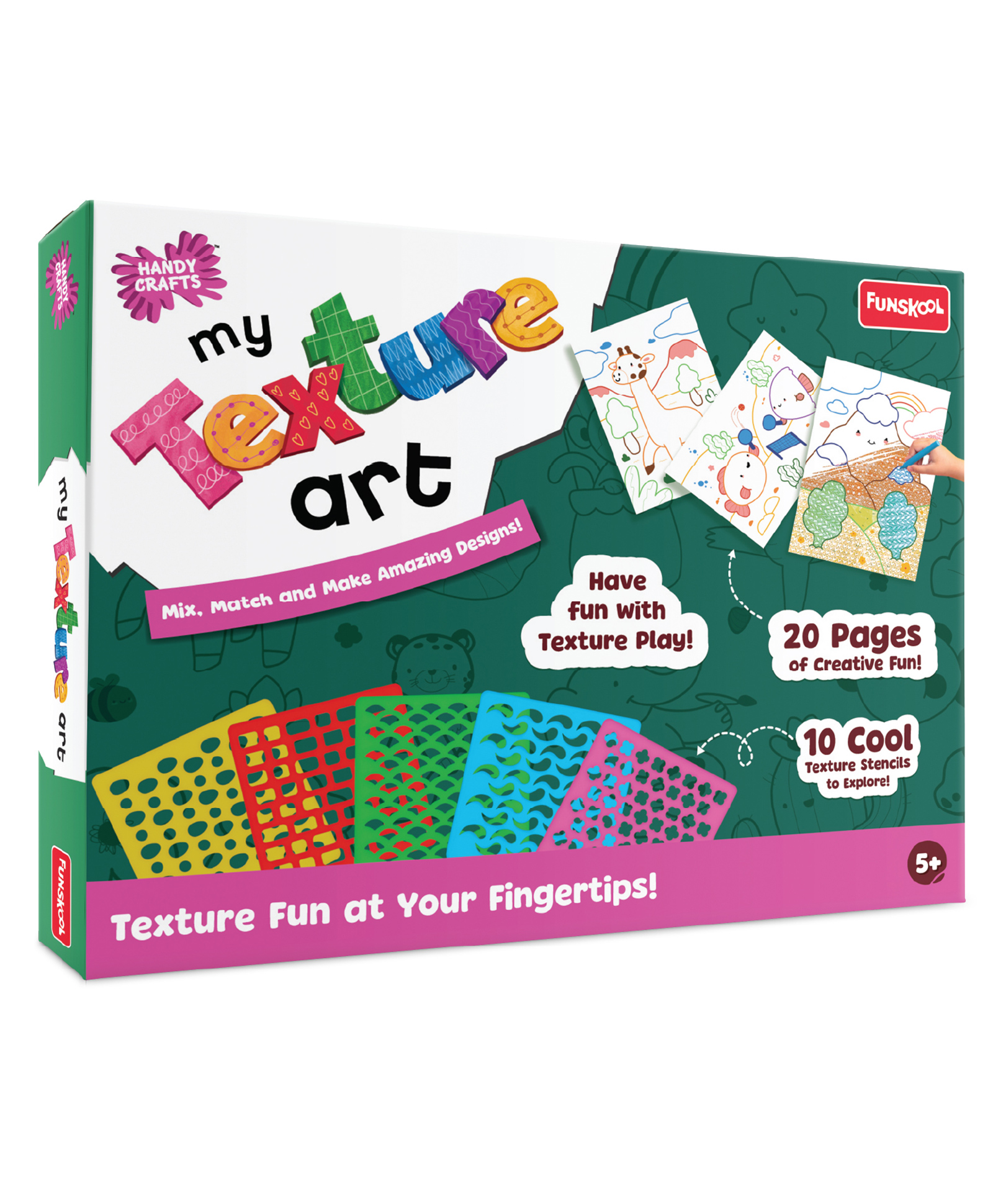 Funskool Handycrafts My Texture Art DIY Kit - Multicolor-picture-18