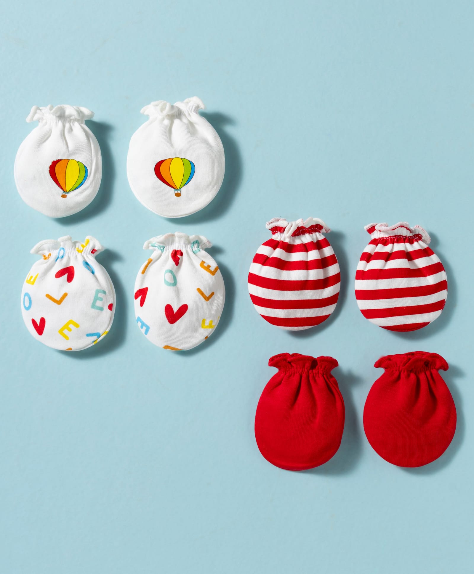 Ben Benny Interlock Knit Printed Mittens Pack of 4 - Multicolor-picture-11