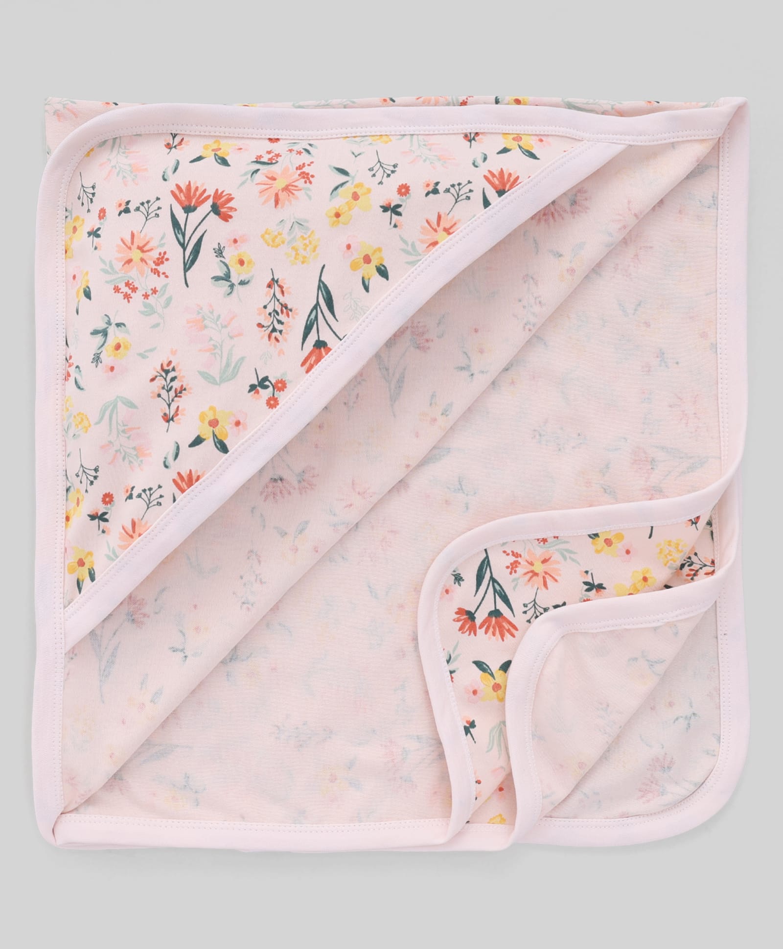 Ben Benny Interlock Knit Towel With Hood & Floral Print L 78 x B 77 cm - Pink-image-42