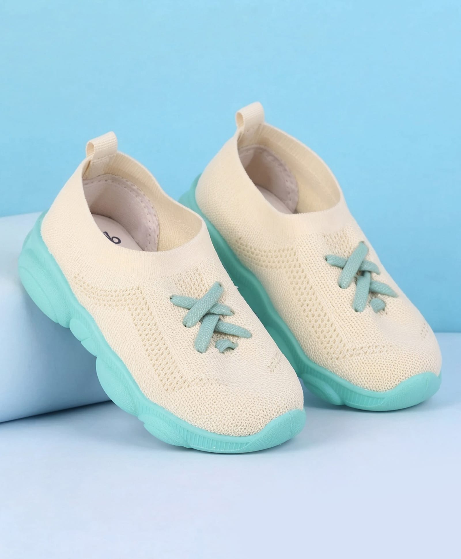 Babyoye Slip On Solid Sneaker Shoes - Mint-image-48