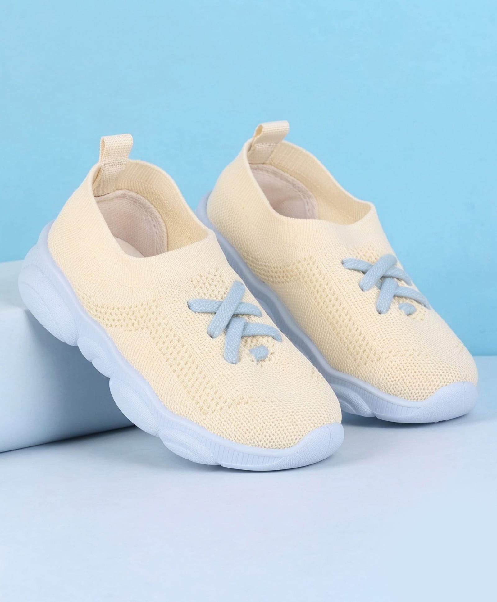 Babyoye Slip On Solid Sneaker Shoes - Blue-image-28