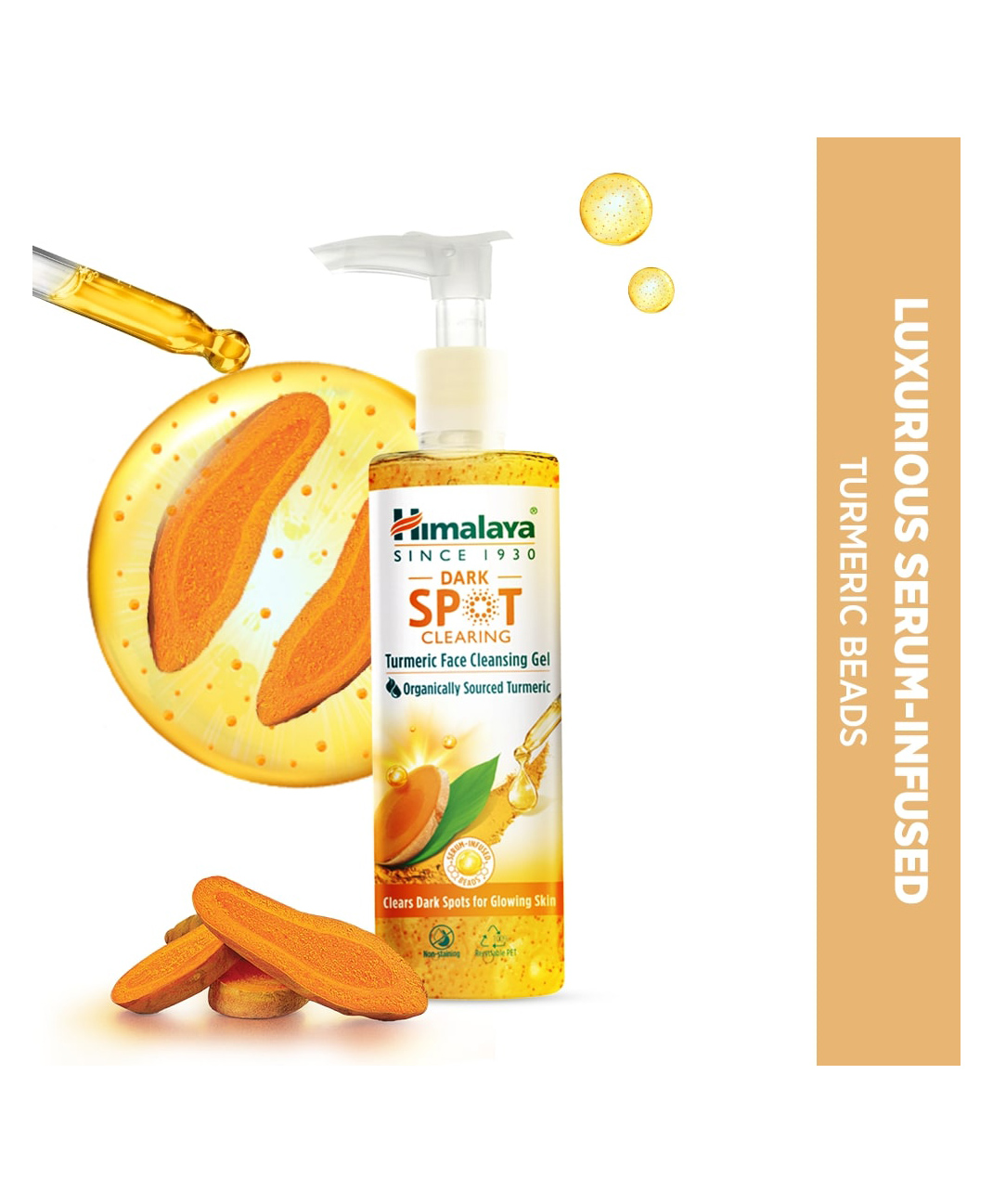 Himalaya Turmeric Serum Cleanser Face Wash with Niacinamide & Vitamin E Serum-Infused Cleanser - 180 ml-picture-1