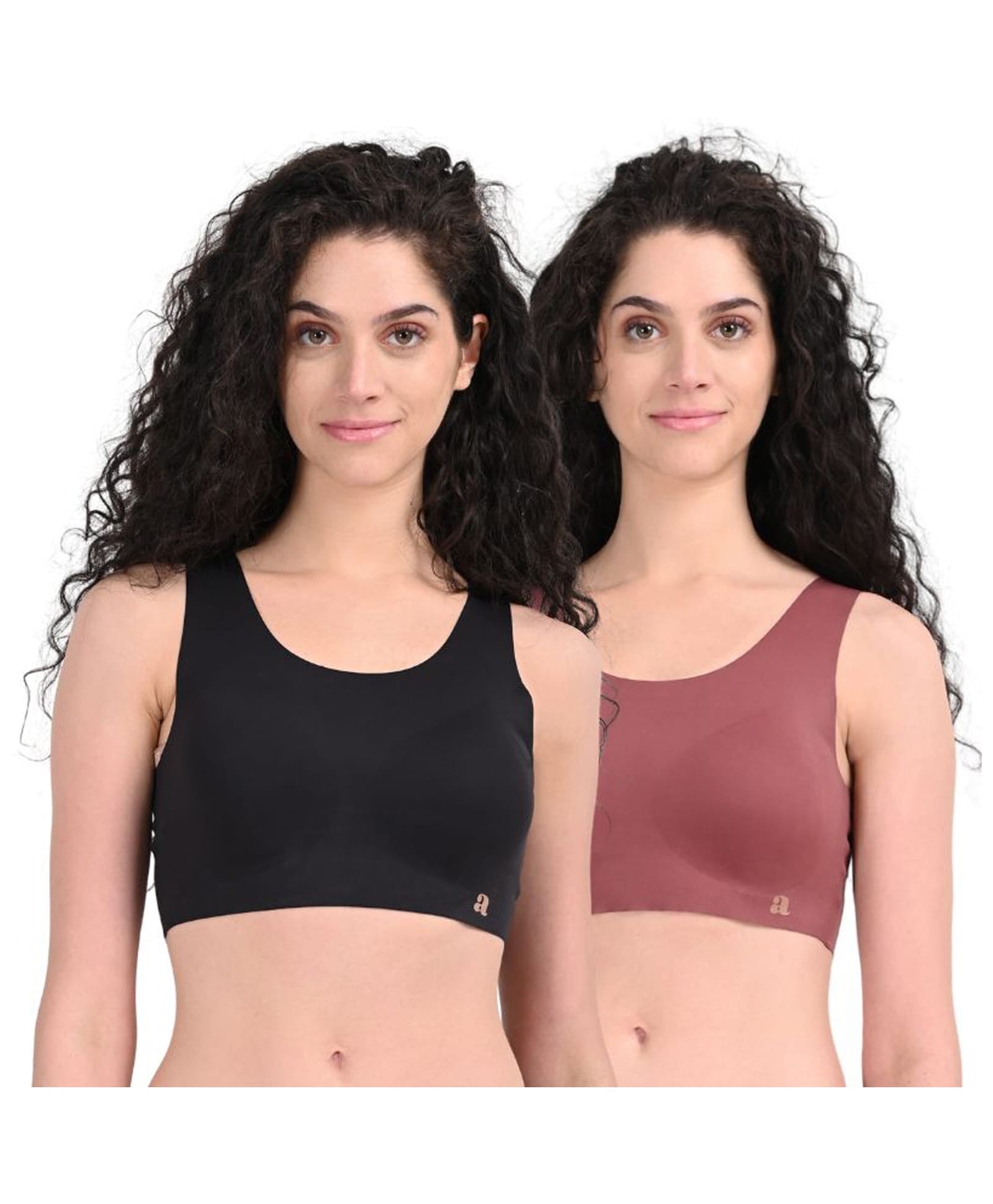 Adira Knit Pack Of 2 Solid Maternity Bra - Black & Mesa Rose-picture-21