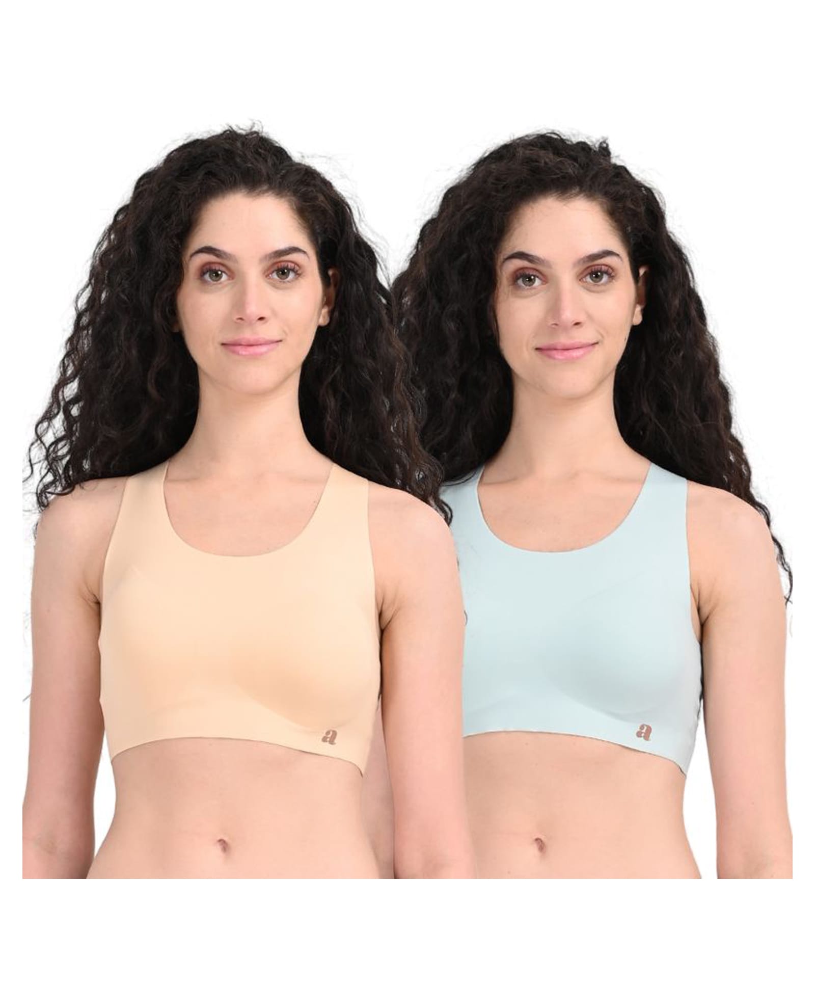 Adira Knit Pack Of 2 Solid Bra - Maple Sugar & Angel Fall-picture-25