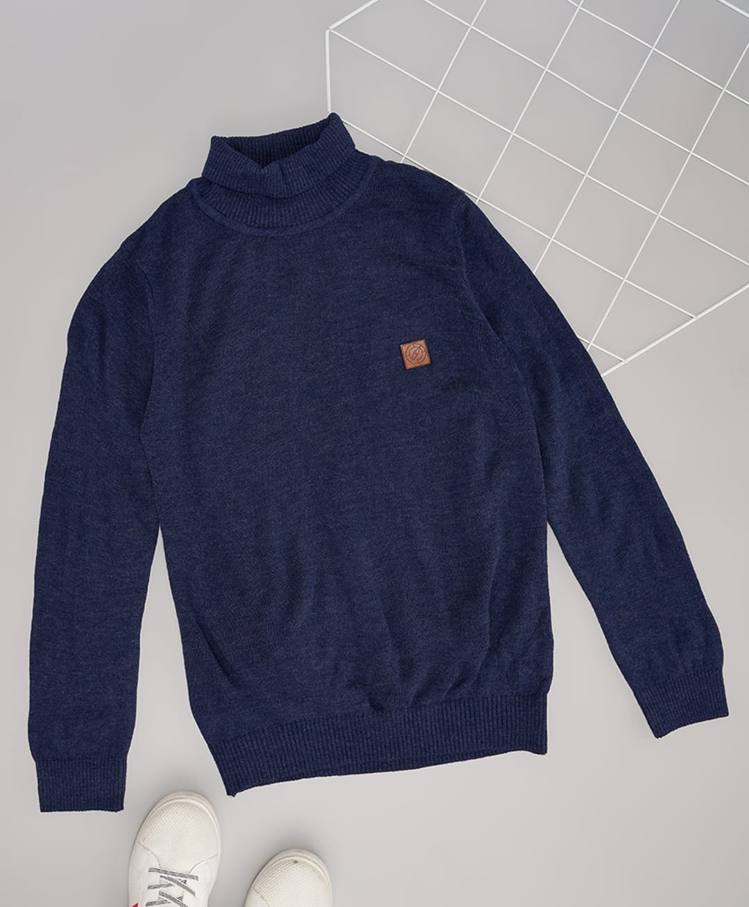 Pantaloons Junior Knit Full Sleeves Compass Patch Detailed Sweater - Navy Blue-picture-20