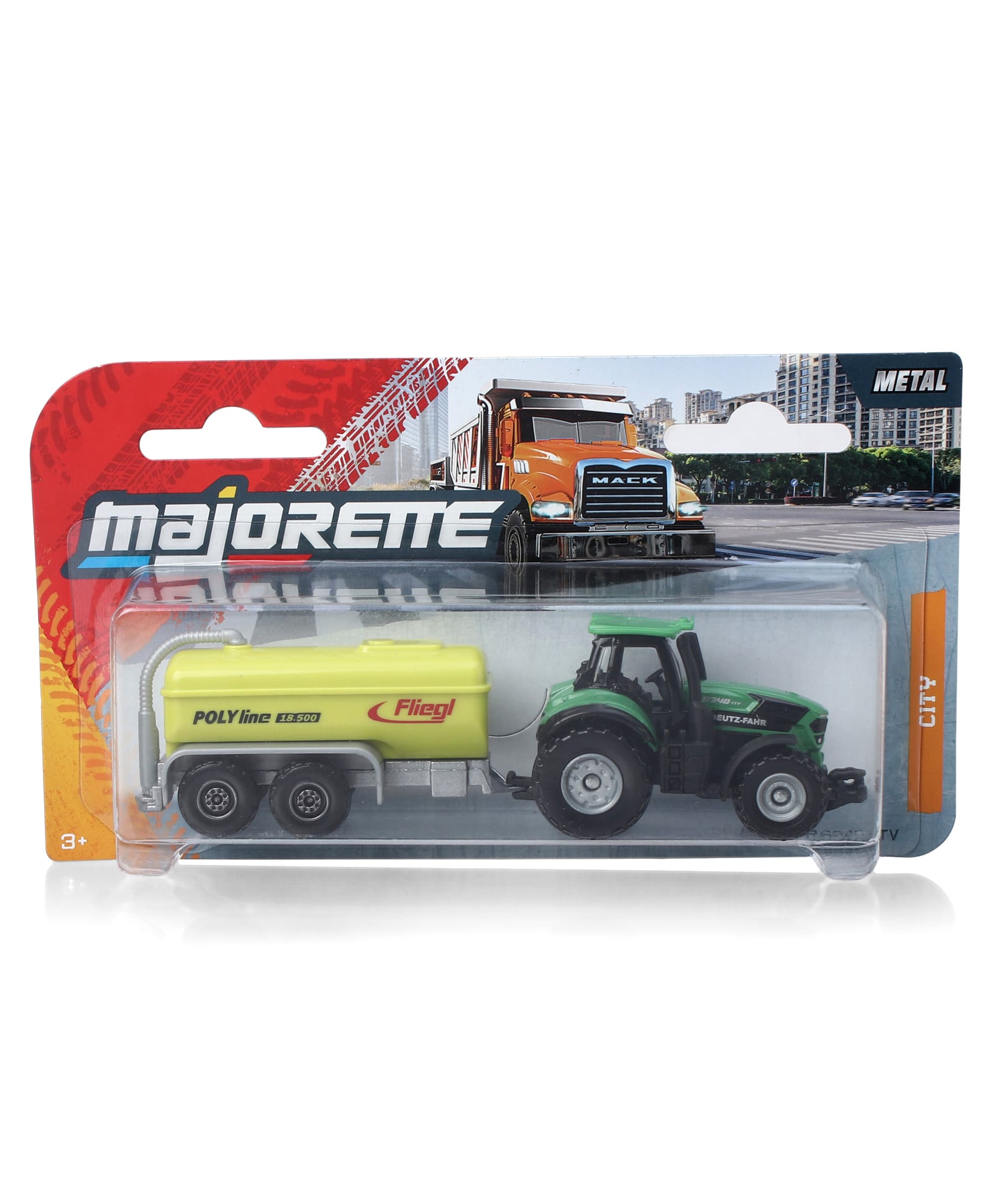 Majorette Deutz Fahr 9340 TTV Die Cast City Trailer Toy Tractor - Green & Yellow-image-26